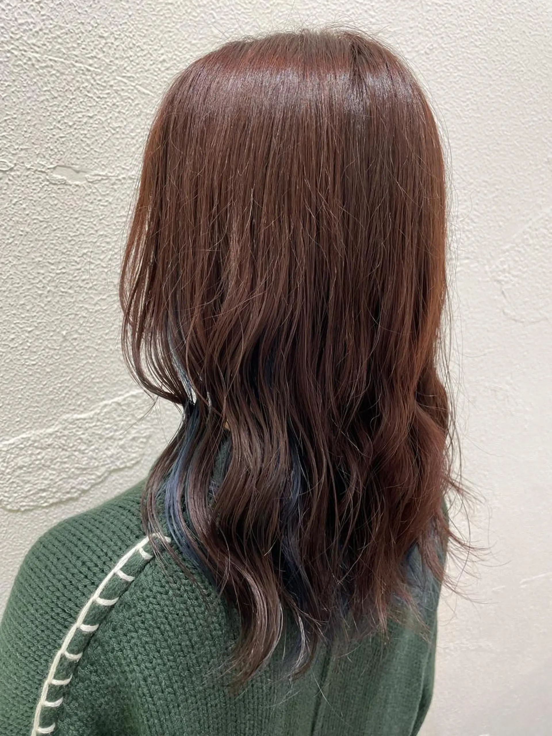 セミロング カラー 渡部 恭子のヘアスタイル