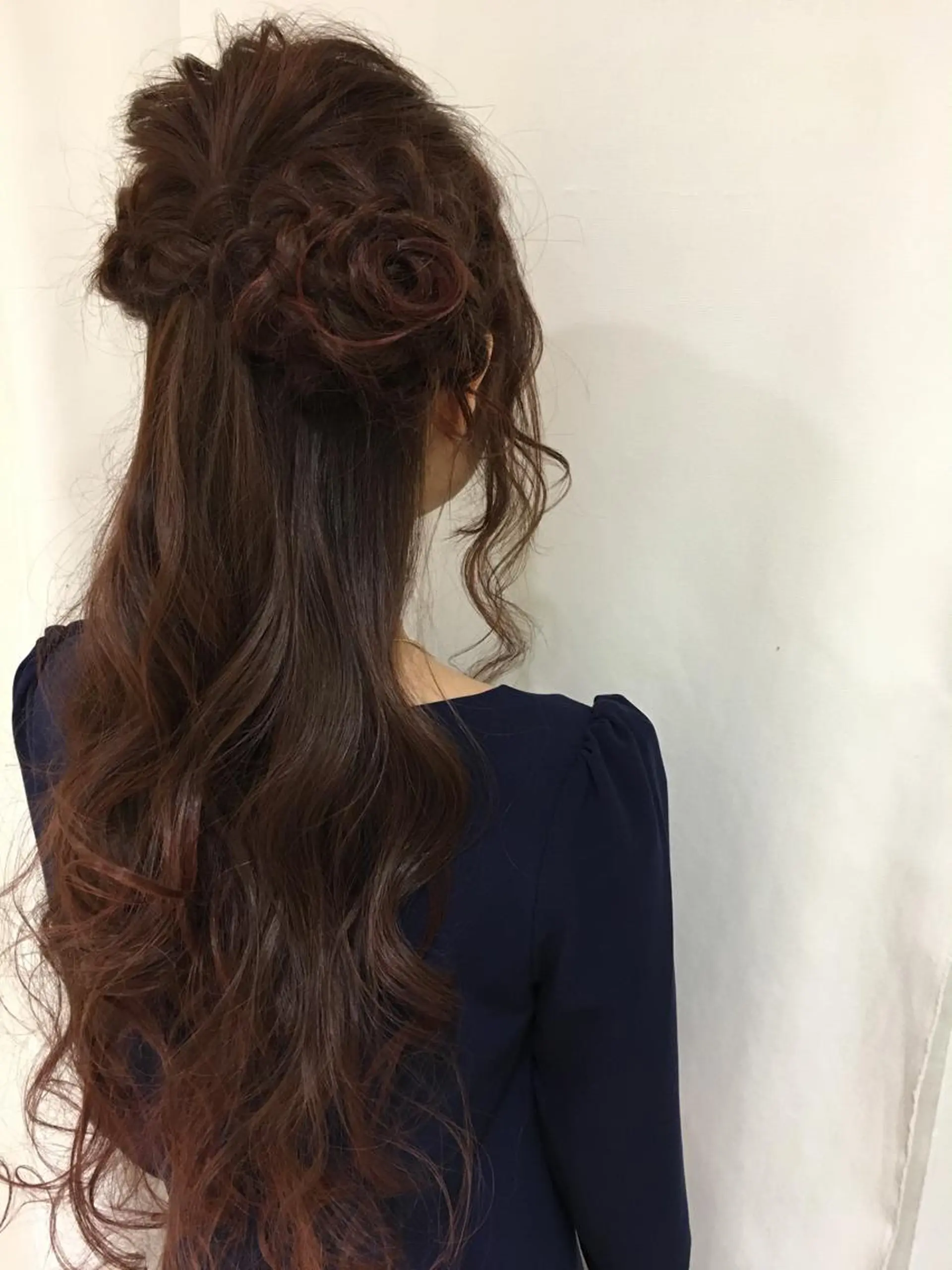 ロング ヘアアレンジ きむえり/髪質改善 /うねり広がり改善のヘアスタイル