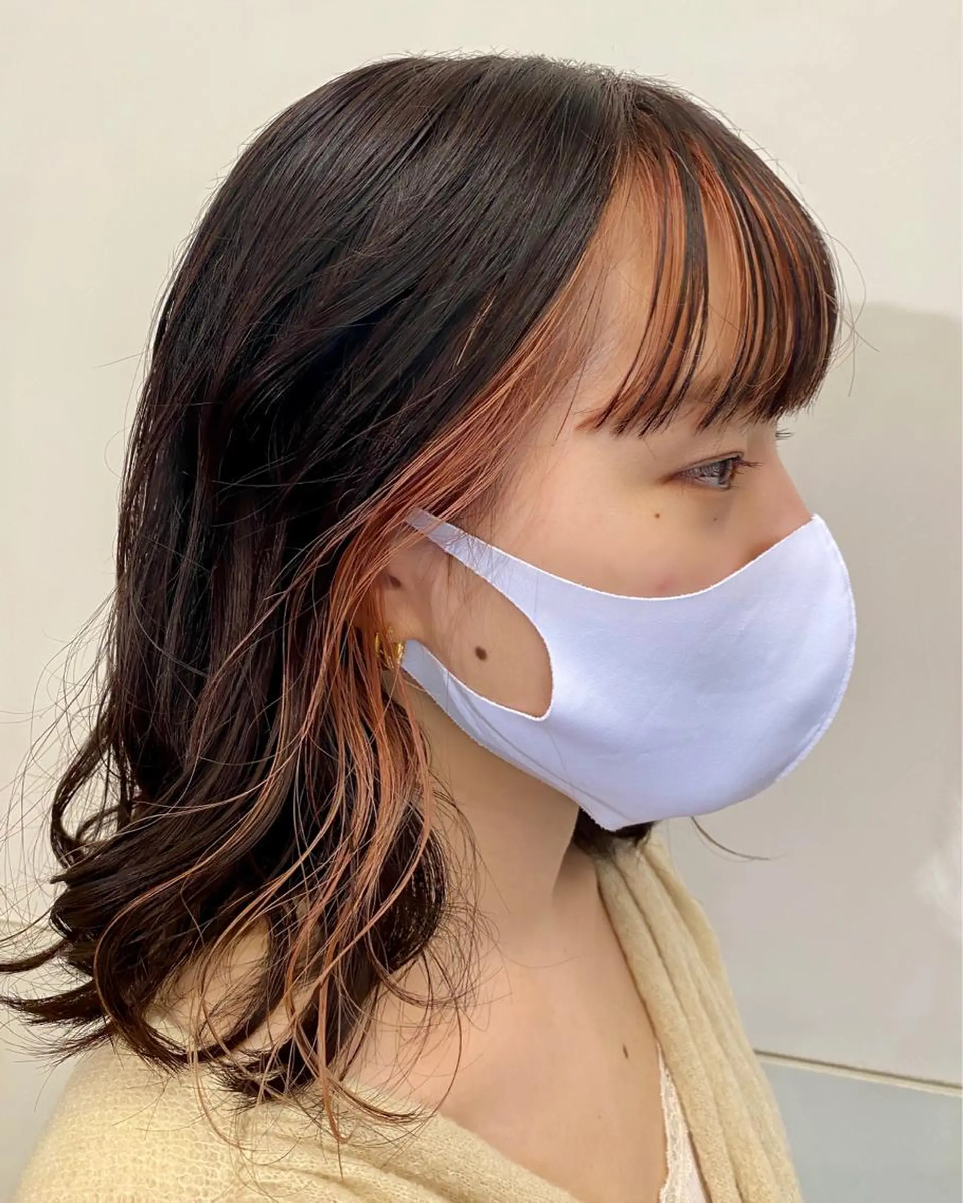 ミディアム ミストバング ヘアカラー メンズカットパーマ ✂️ JOYAのヘアスタイル