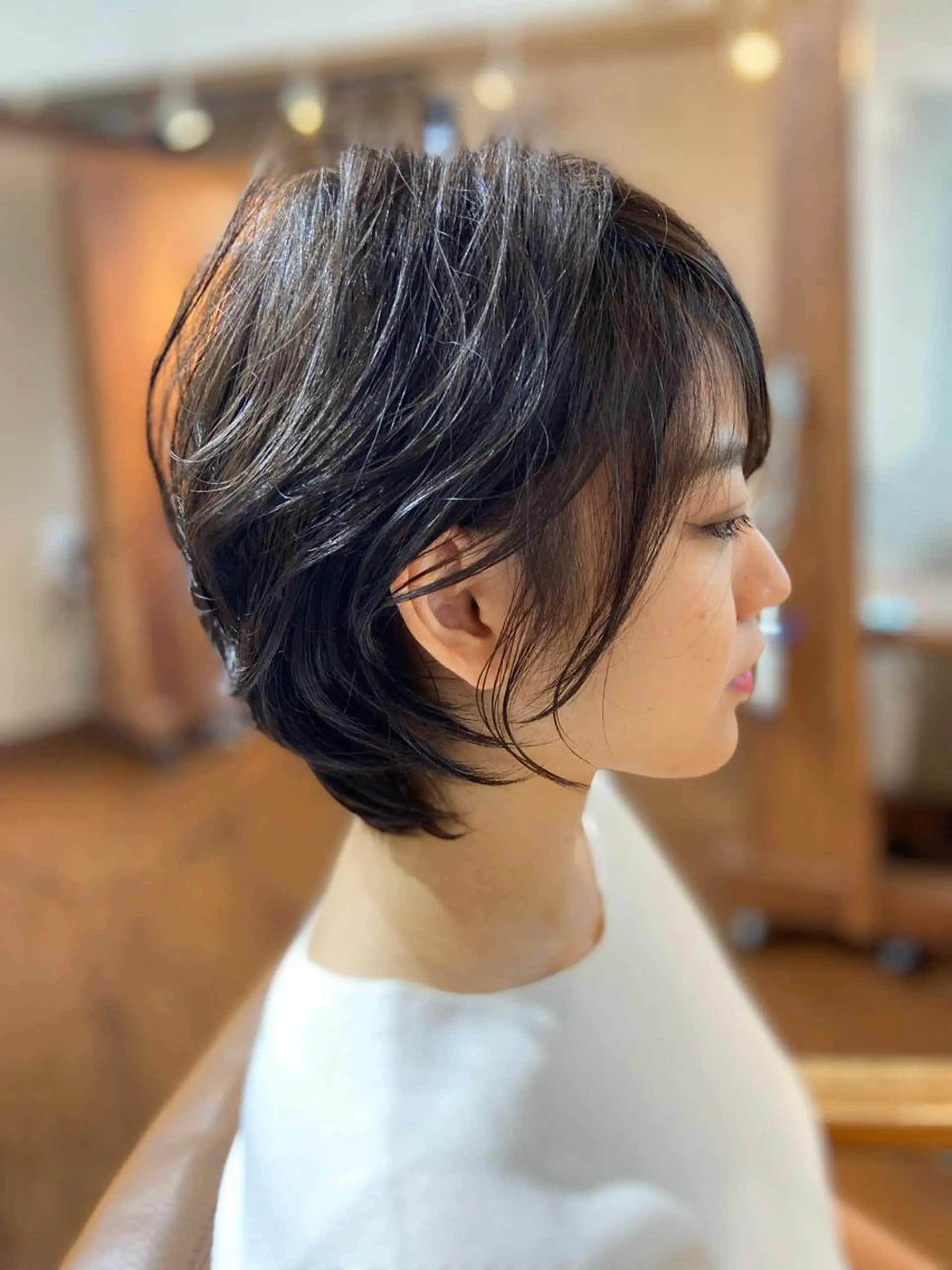 ミディアム ボブ 伸ばしかけ レイヤーカット スローエイジング/ ダメージレス鈴木慎一のヘアスタイル