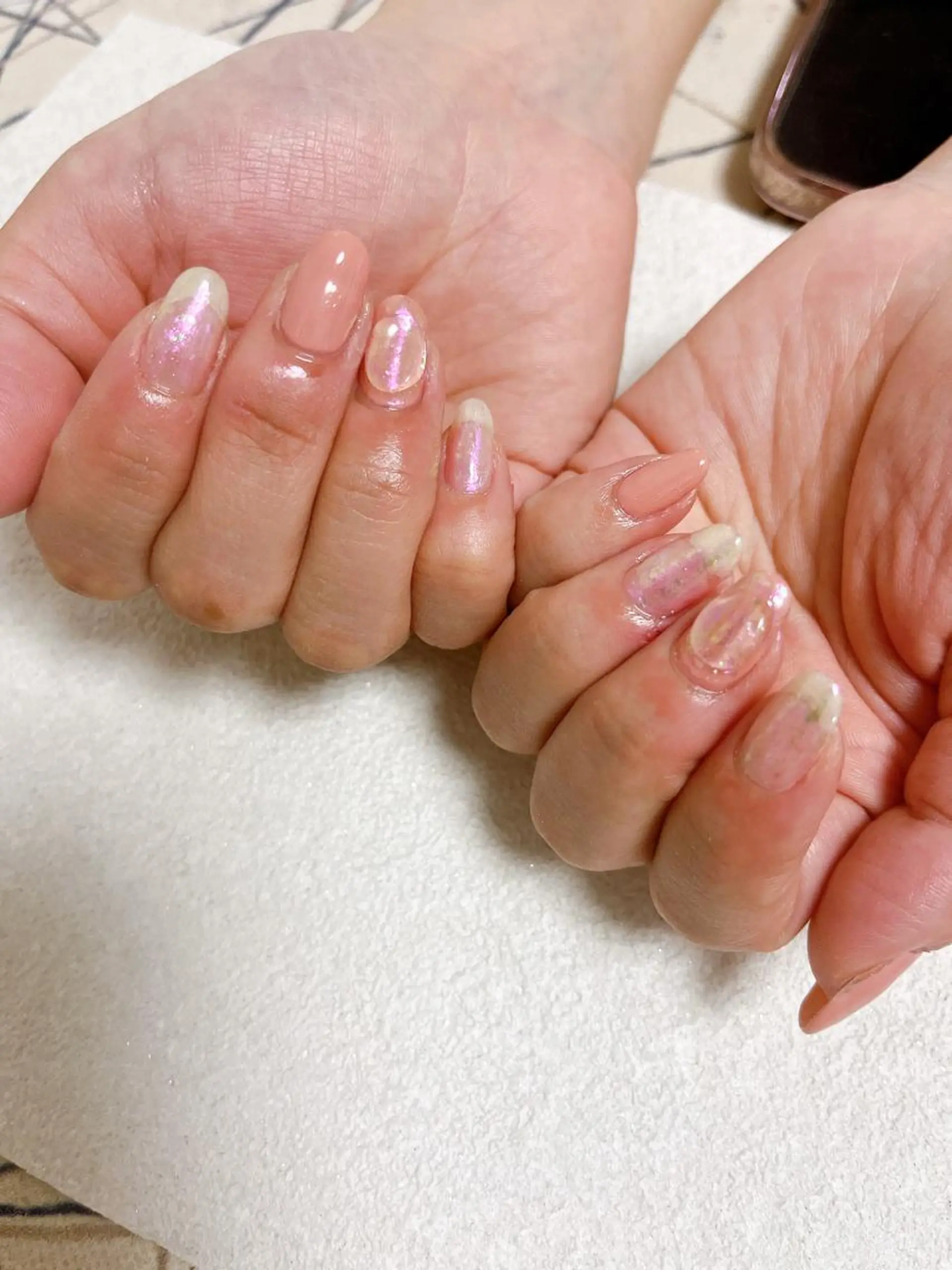 ネイル オーロラネイル フラワーネイル フットネイル フレンチネイル ジェルネイル mogunail &blowのネイルデザイン