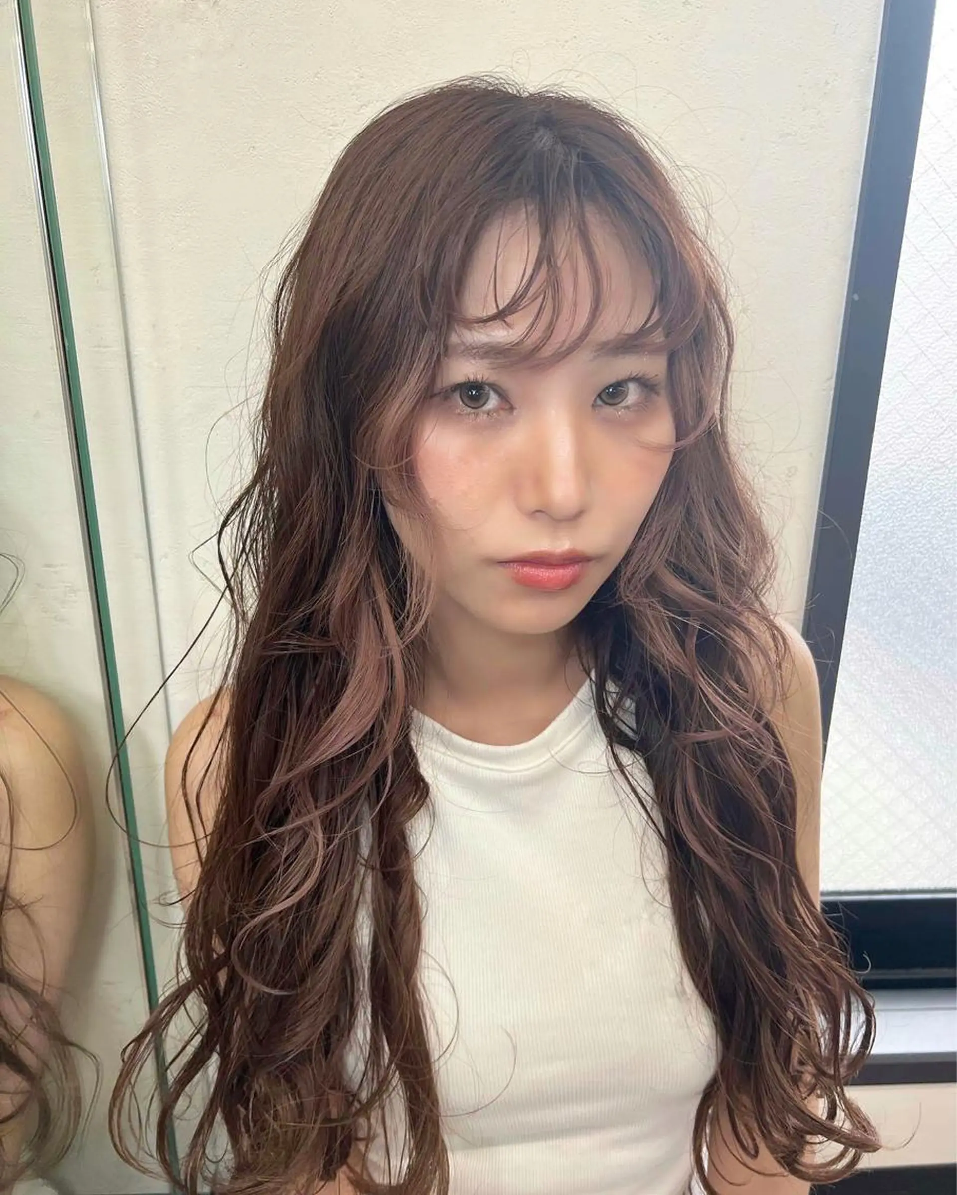 ロング カラー ヘアアレンジ 名駅/艶韓国風ヘア miyabiのヘアスタイル