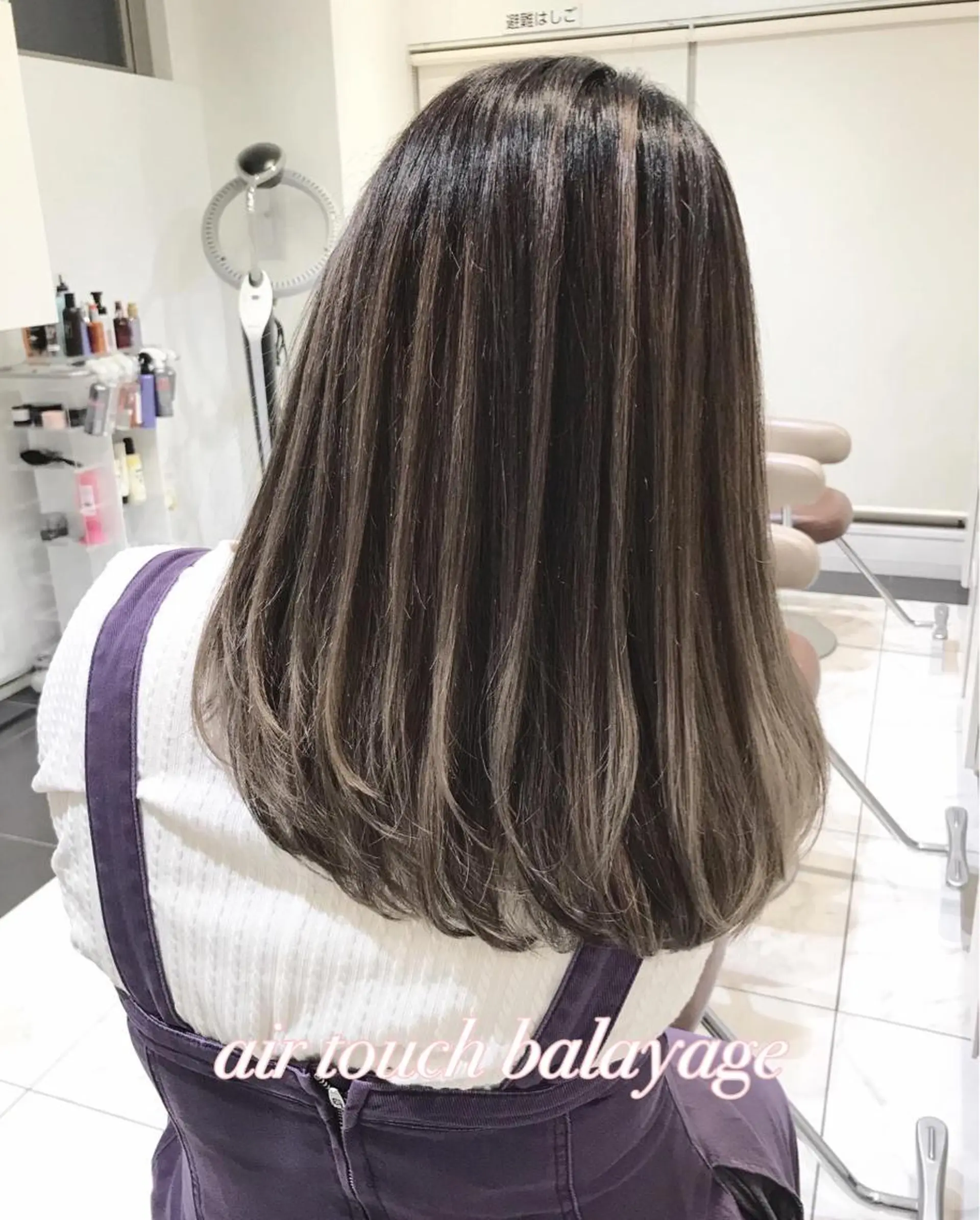 ミディアム カラー バレイヤージュ レイヤーカット カット ヘアカラー トリートメント 山崎俊輔/髪質改善 /バレイヤージュのヘアスタイル