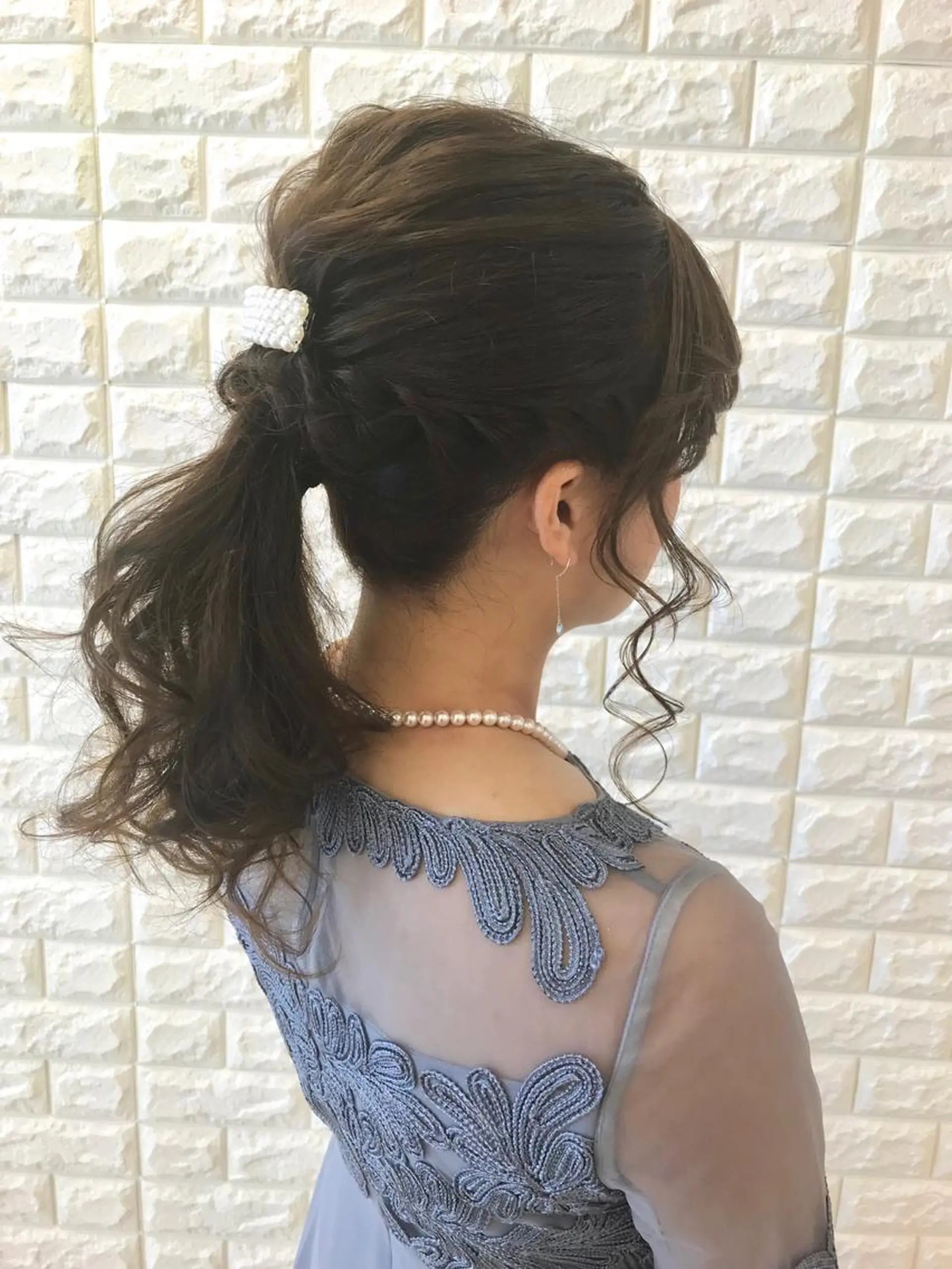 ロング ヘアアレンジ ポニーテール ヘアセット 高橋恵🌈生え癖改善 ウルフ/レイヤーのヘアスタイル