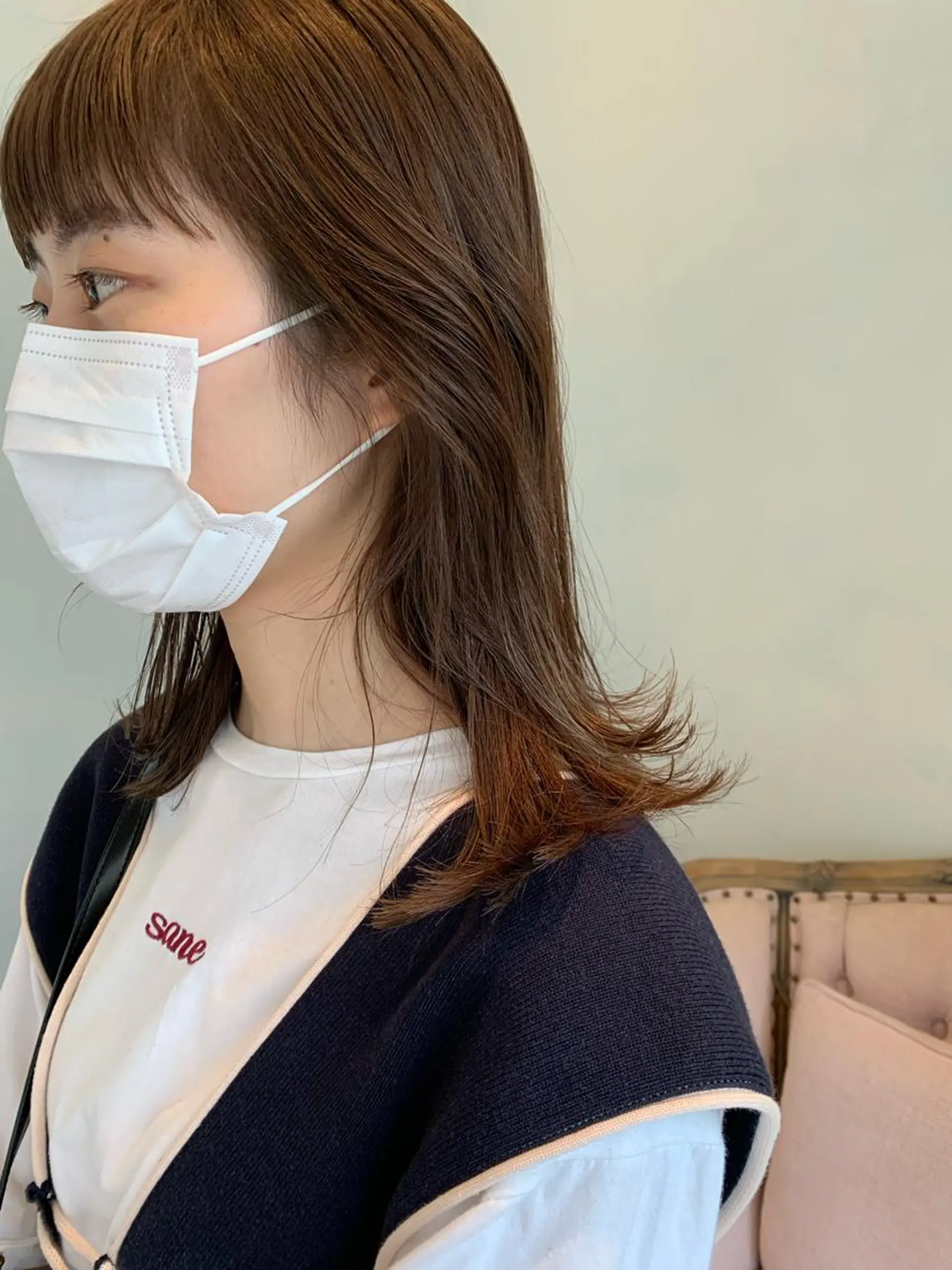 ミディアム カラー SAKINO. ベージュカラーのヘアスタイル