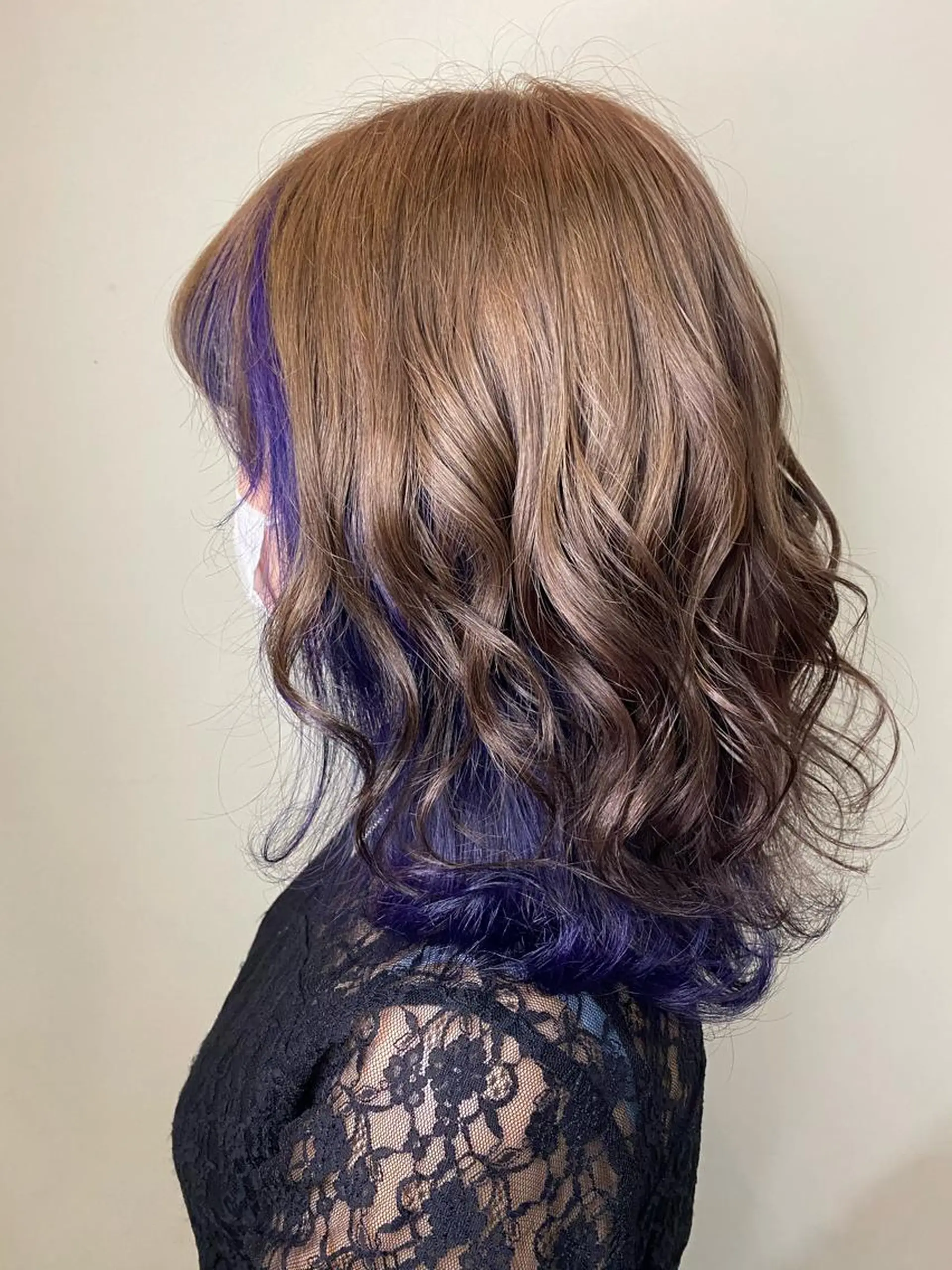 ミディアム パープルカラー ヘアカラー ゆぴ☾‪/推しカラー /ハイトーンのヘアスタイル