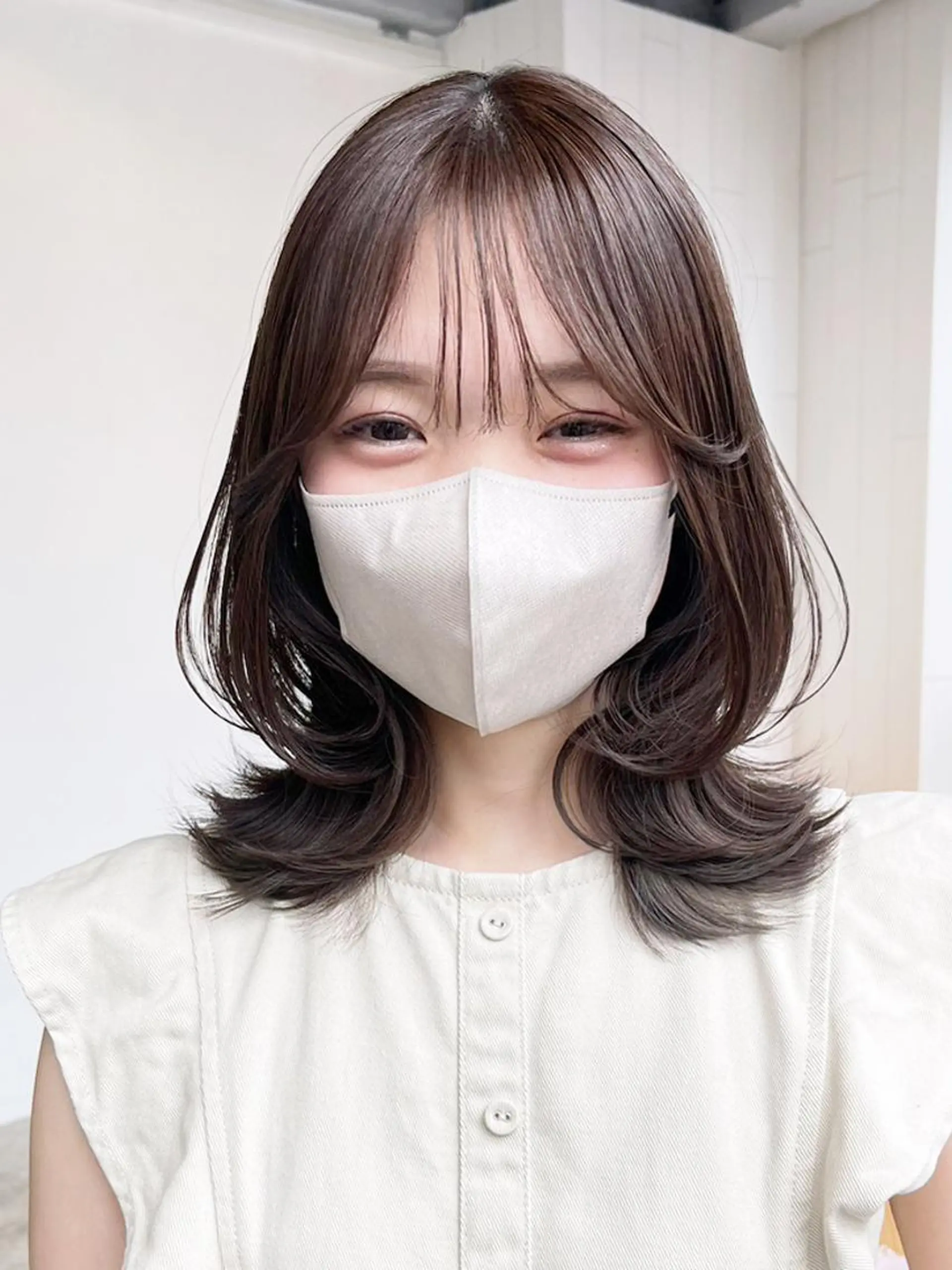 カラー ミディアム ミディアムレイヤー レイヤーカット カット ヘアカラー トリートメント ITbyALBUM 中野店のヘアスタイル