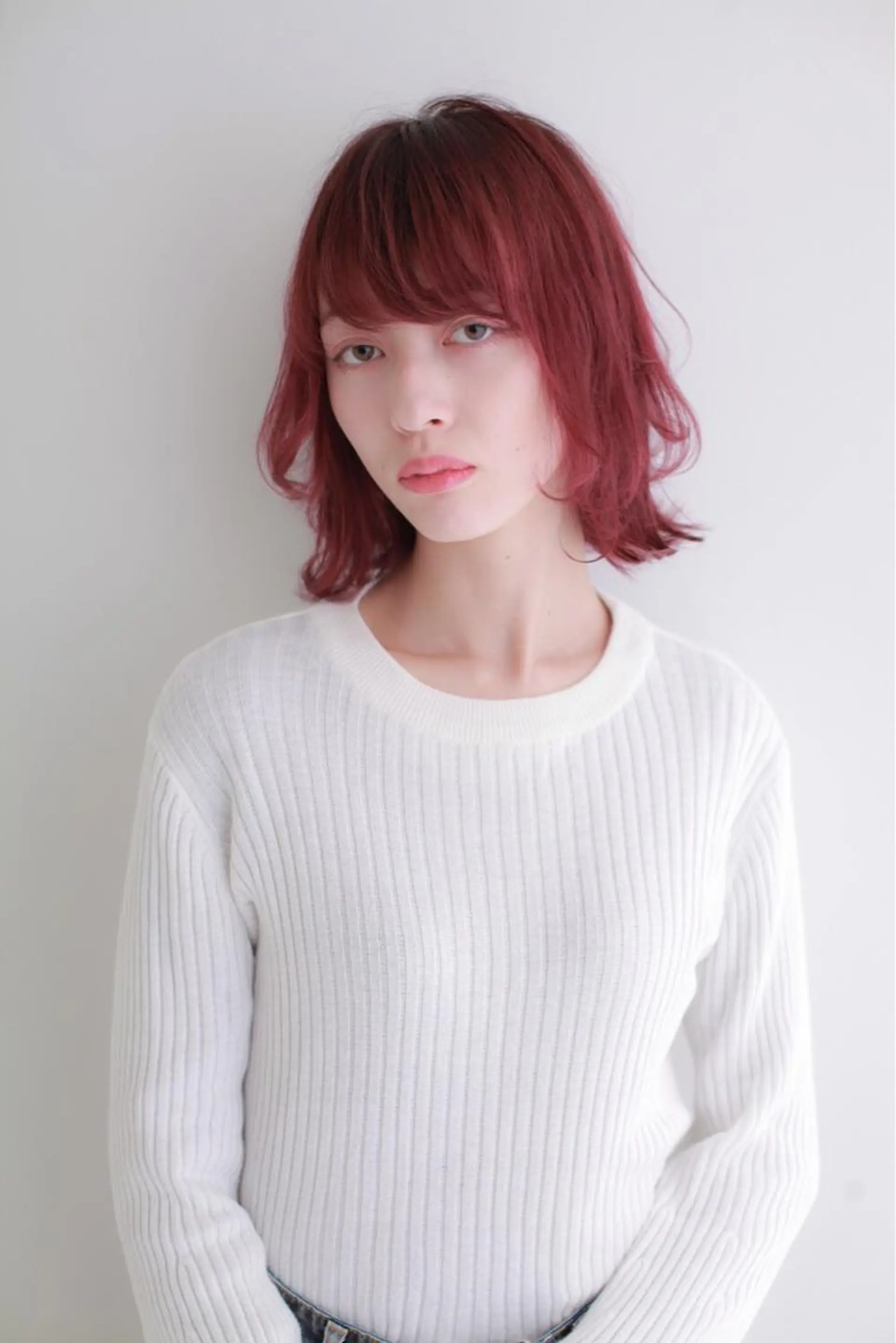 ミディアム 髪質改善\酸熱TR カット【店長】のヘアスタイル