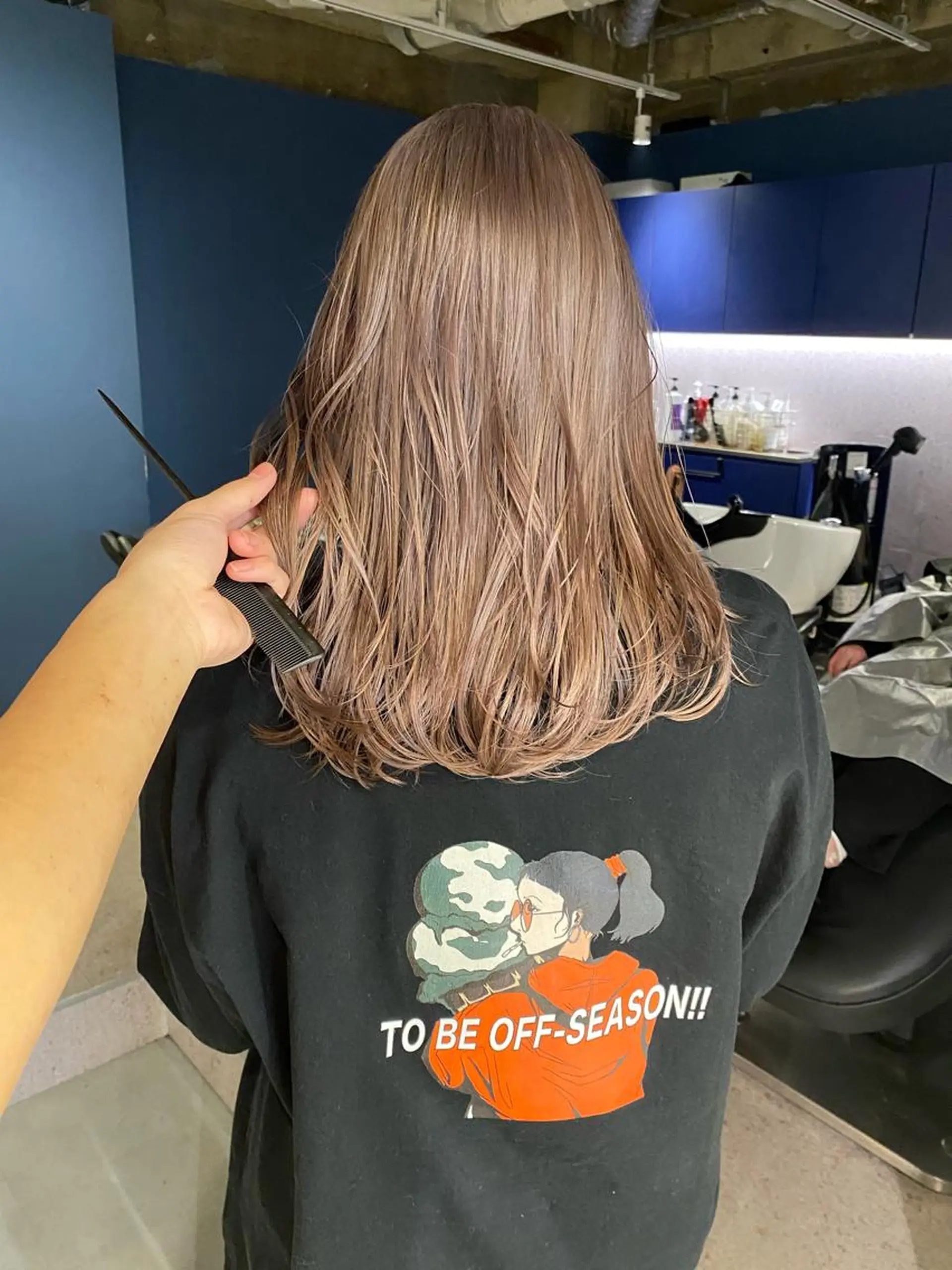 ミディアム カラー ハイトーン/ ボブ 中村麟のヘアスタイル