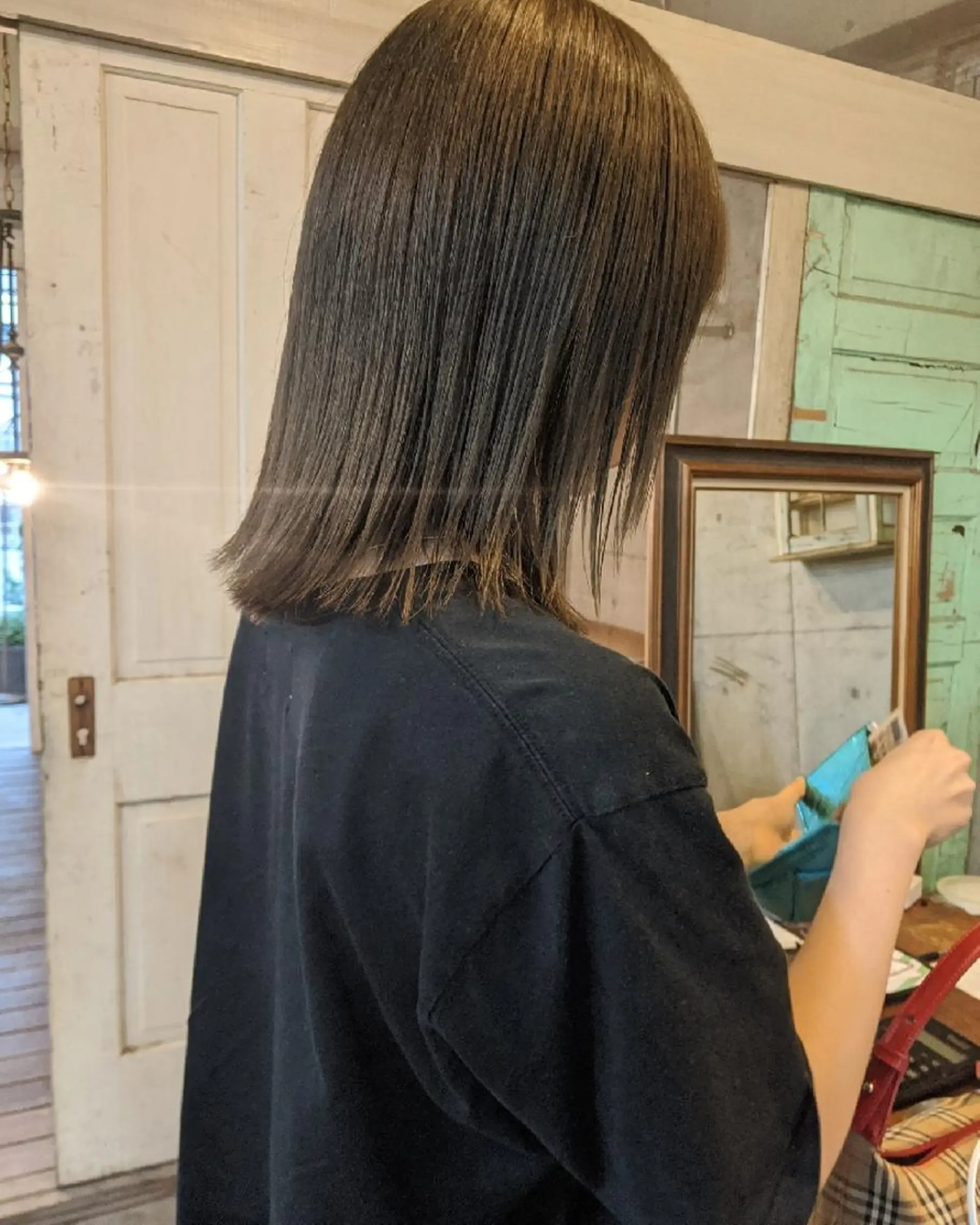 ミディアム カラー ヘアアレンジ 南堀江 möwen ( メーヴェ )所属・mowen RUIのヘアスタイル