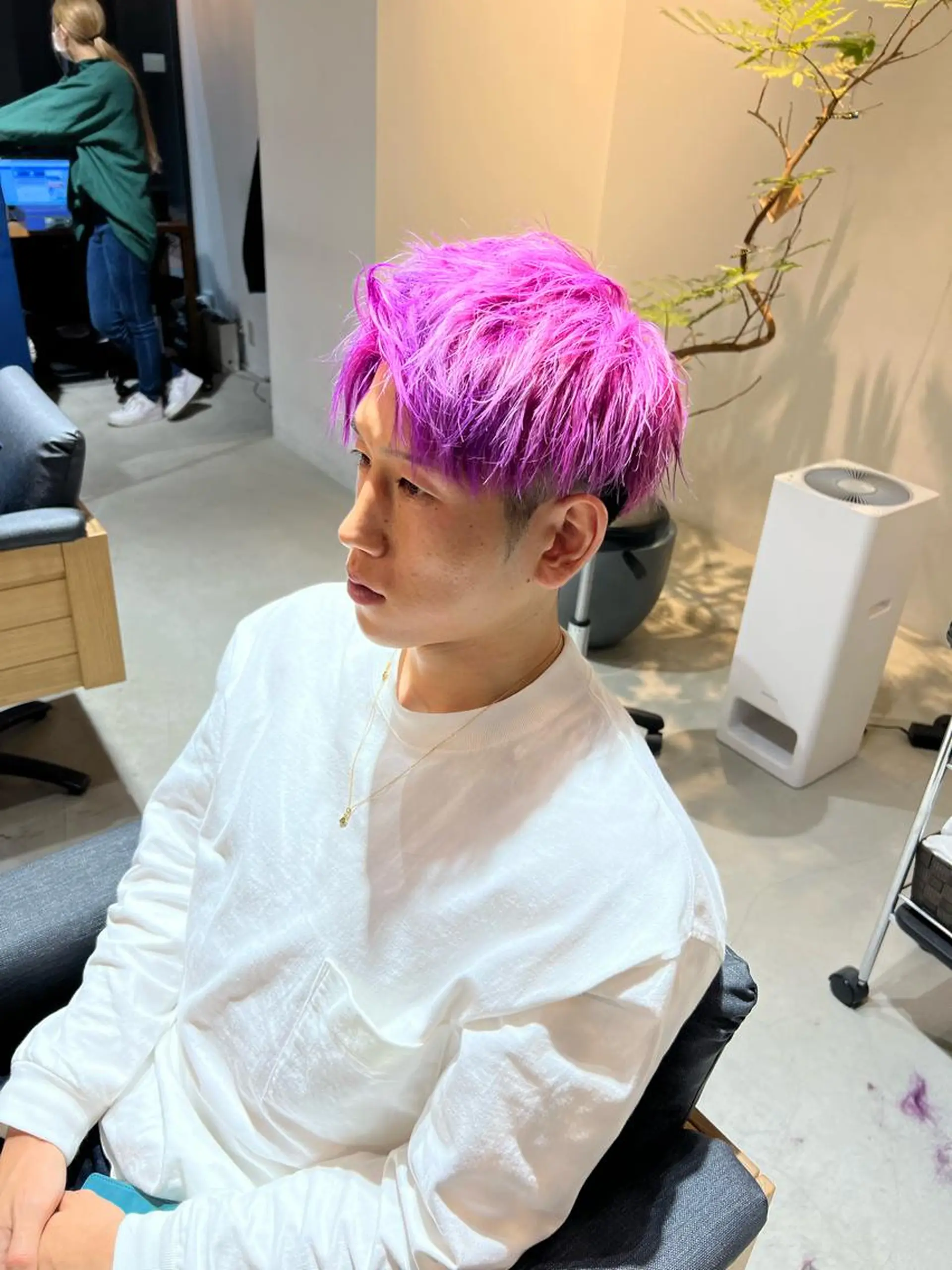 カラー メンズ ピンクカラー カット ヘアカラー トリートメント メンズ専門　井藤 雅也のヘアスタイル