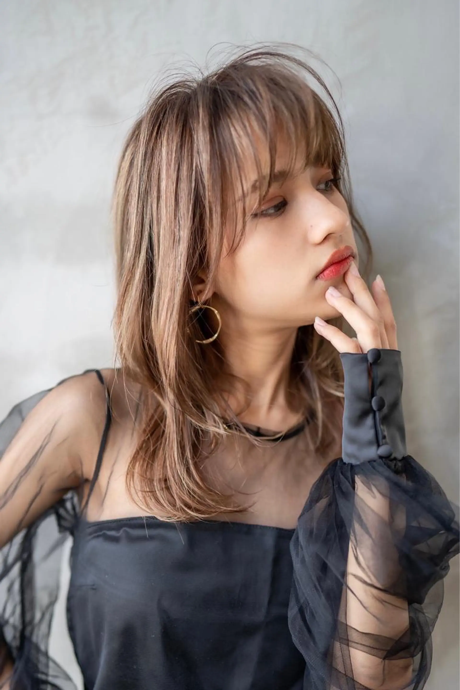 ミディアム カラー 韓国ヘア 店長NEGIのヘアスタイル