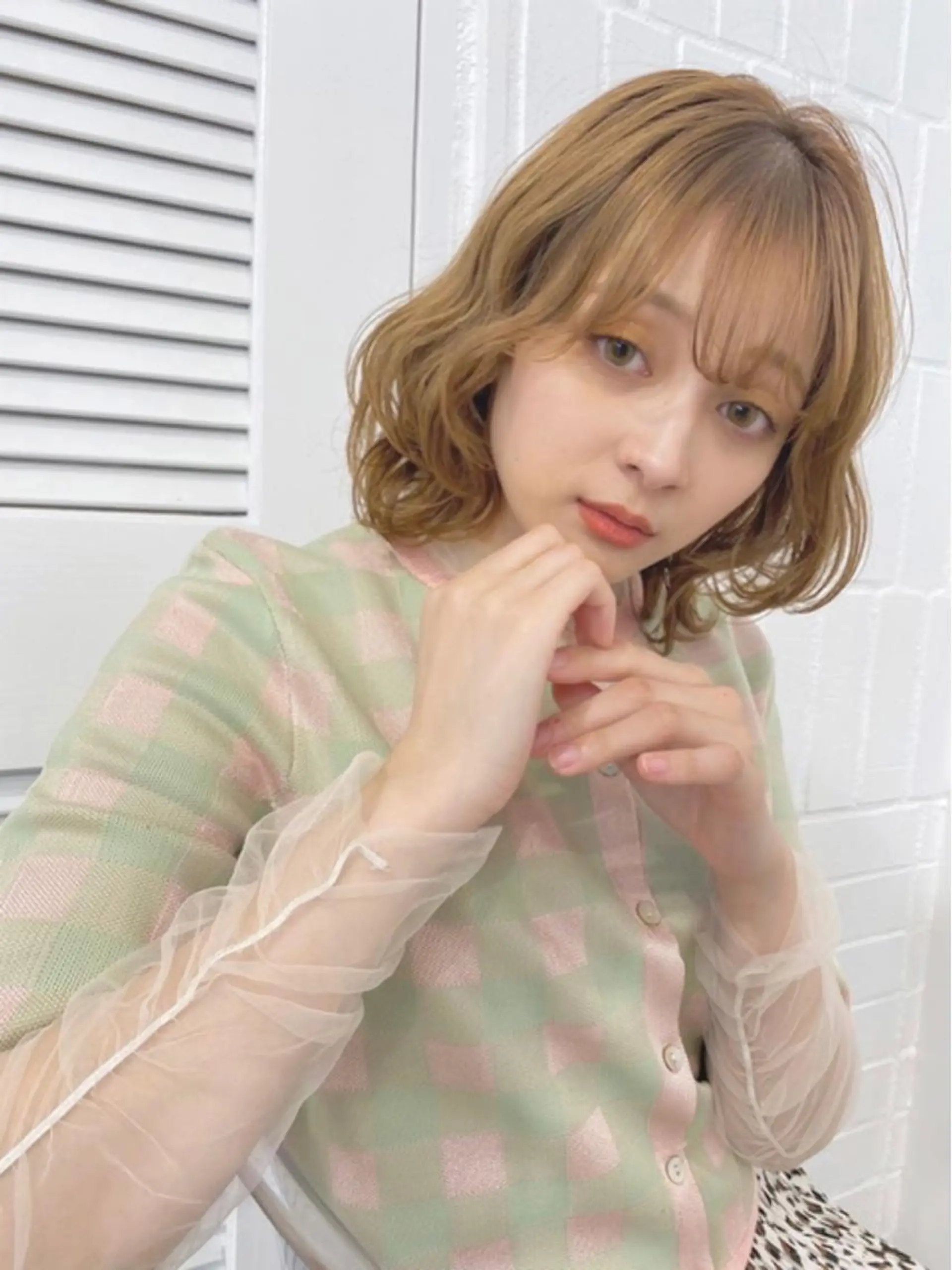 セミロング カラー ヘアアレンジ 天神レイヤーカット No.1💖マユカのヘアスタイル