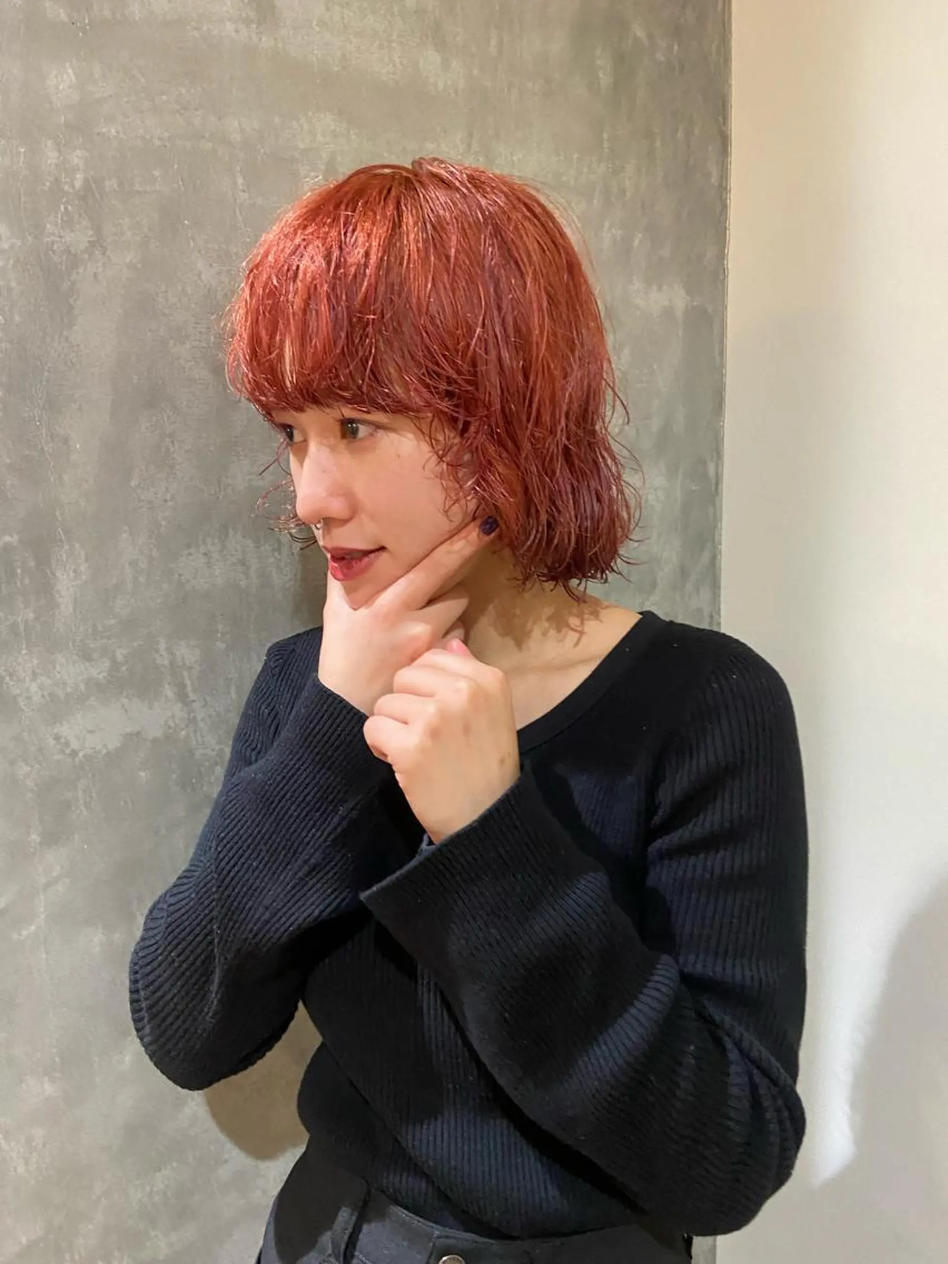 ショート カラー パーマ 松村 澪里のヘアスタイル
