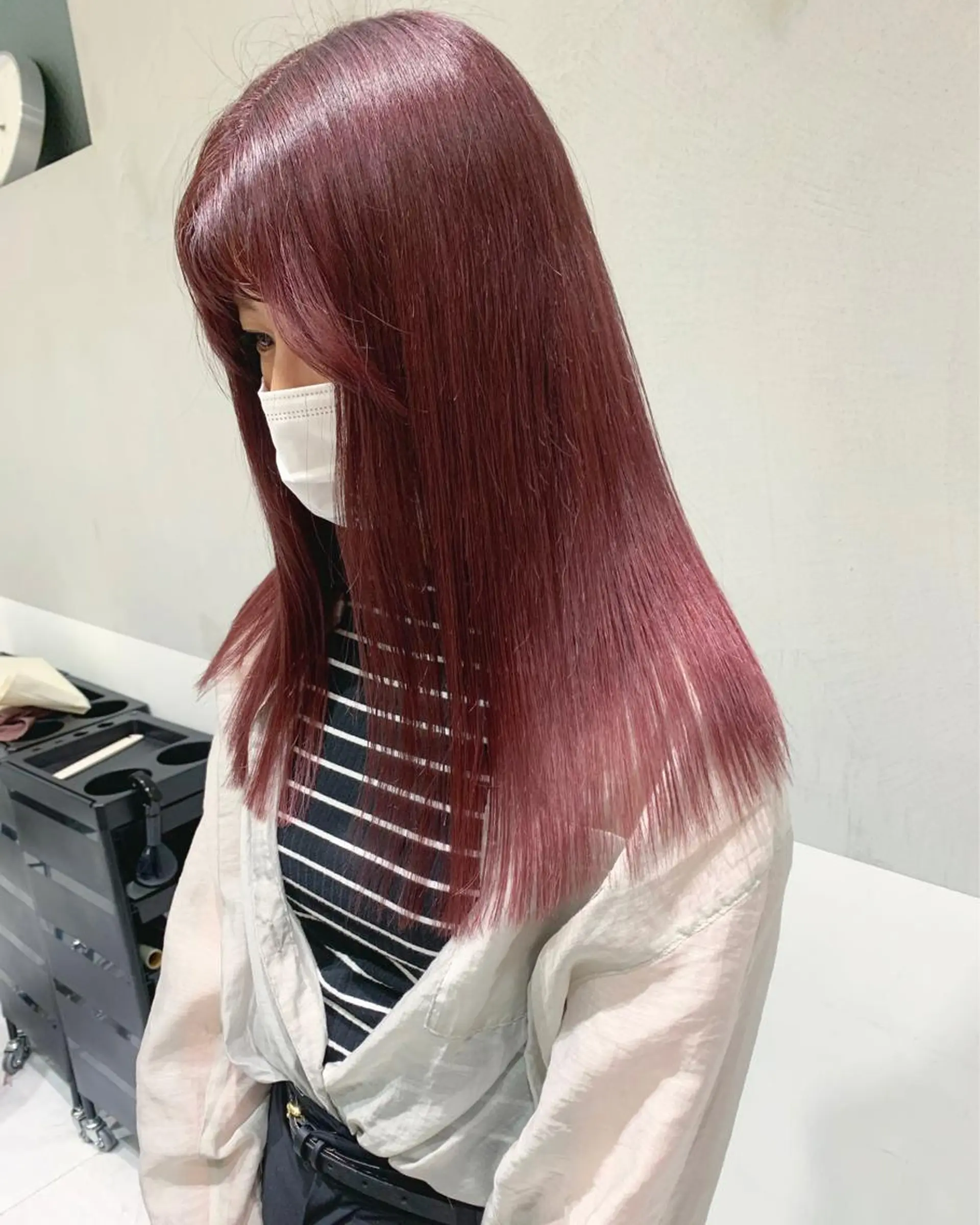 セミロング カラー minami🪷 暖色カラーのヘアスタイル