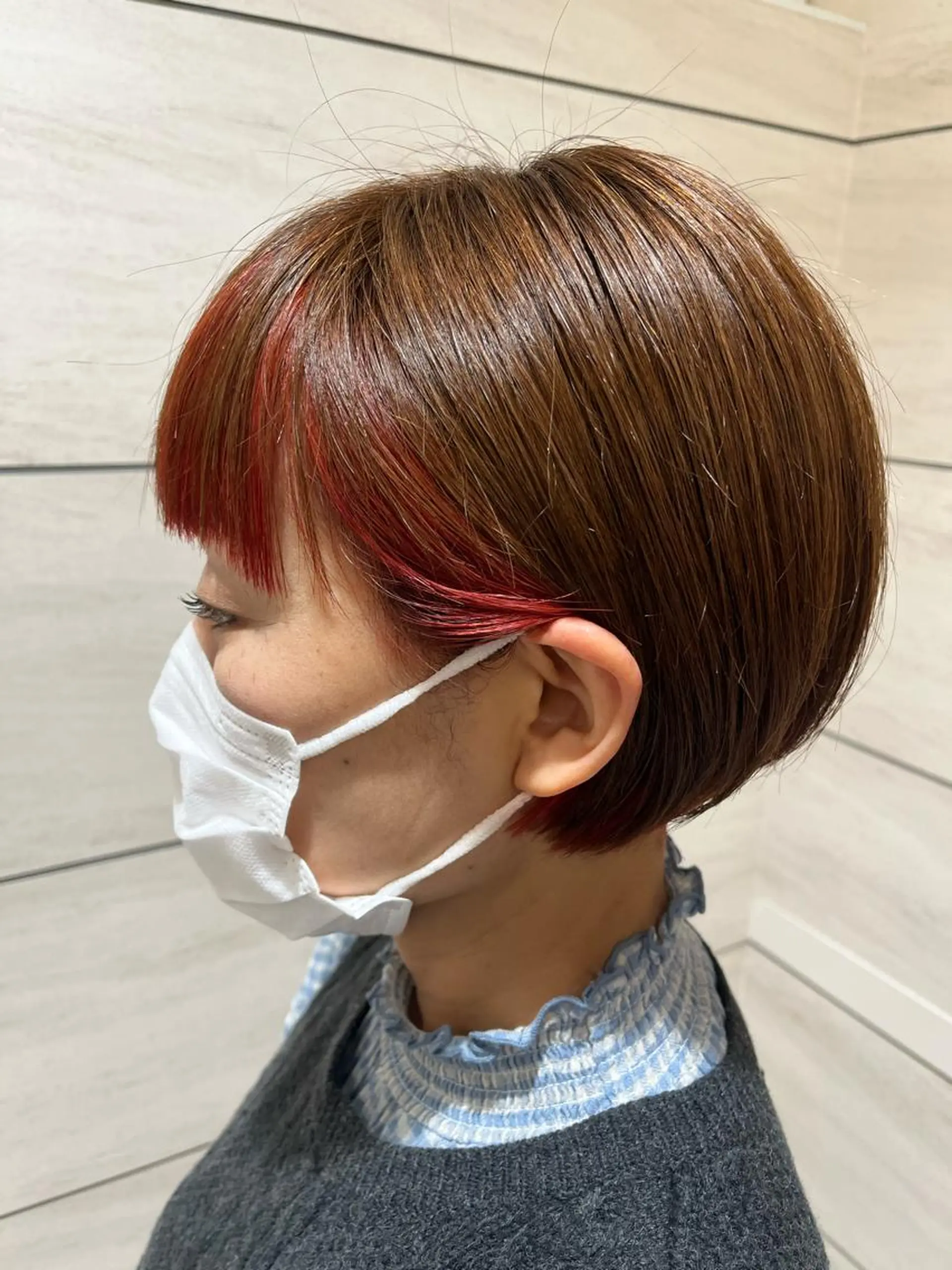 ショート カラー インナーカラー noll【今池駅前】 池田碧花のヘアスタイル