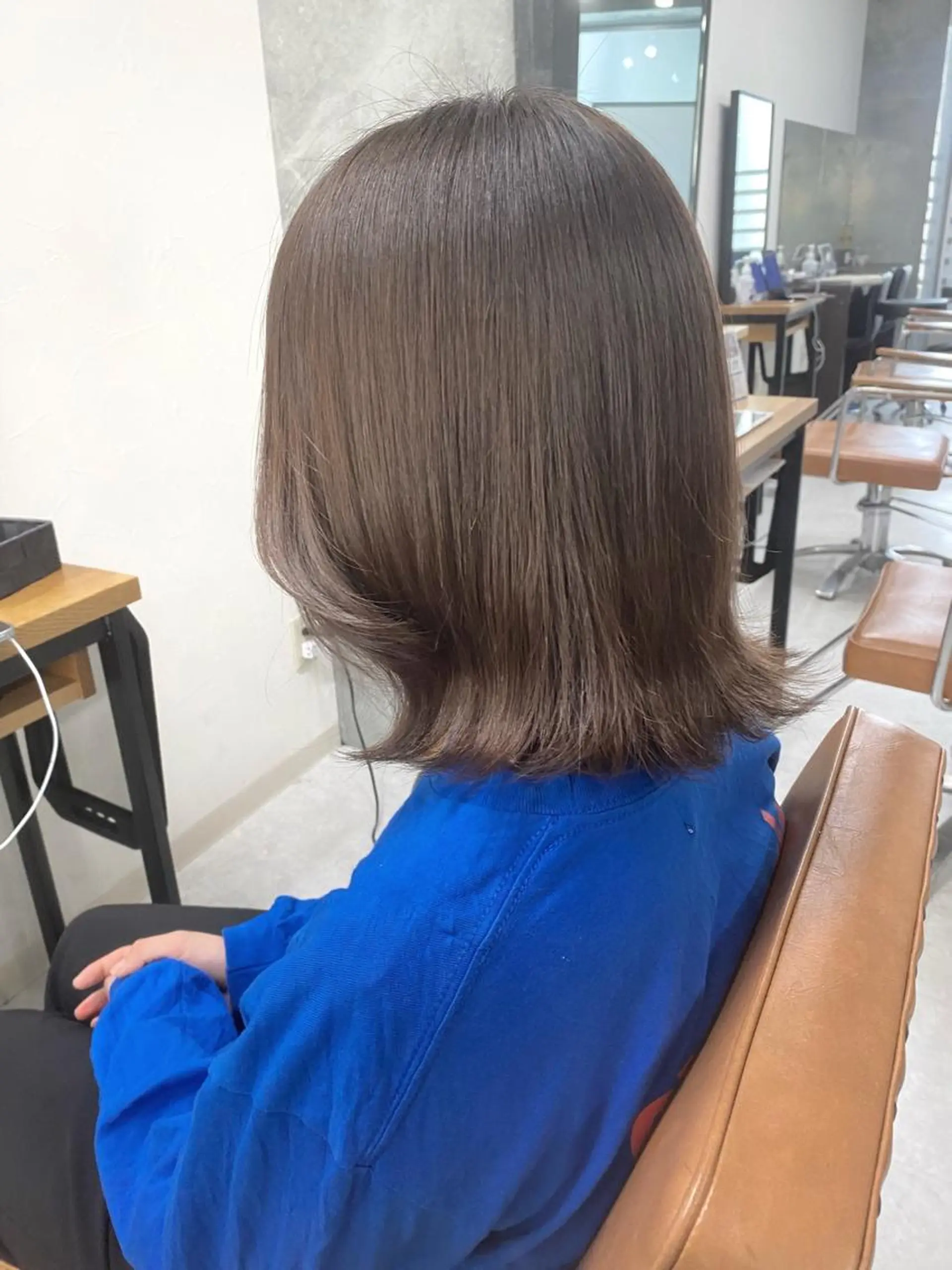 セミロング カラー ヘアアレンジ 🌷FUKA🌷 まろやかハイトーンのヘアスタイル