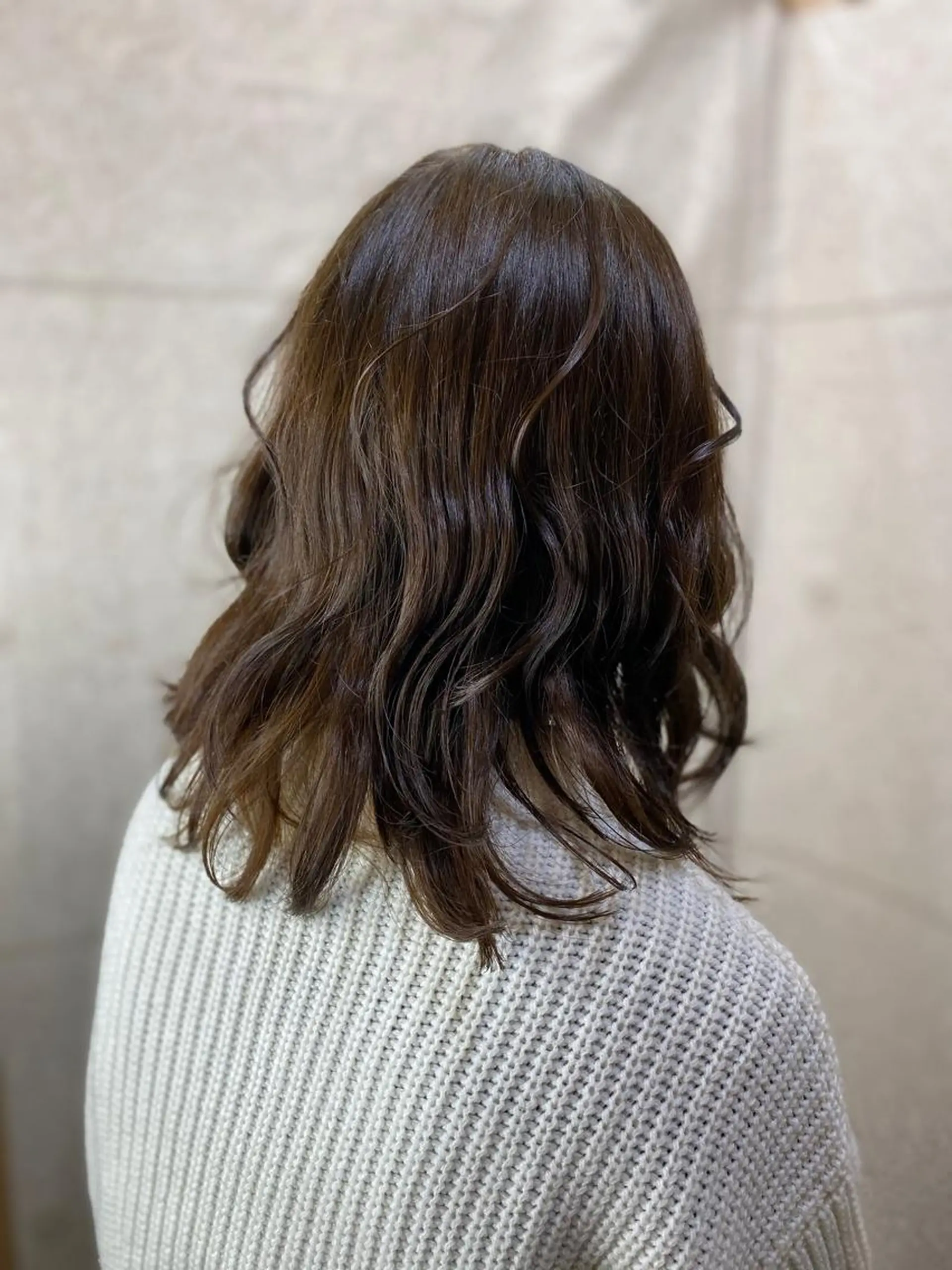 セミロング カット ヘアカラー 長濱 俊のヘアスタイル
