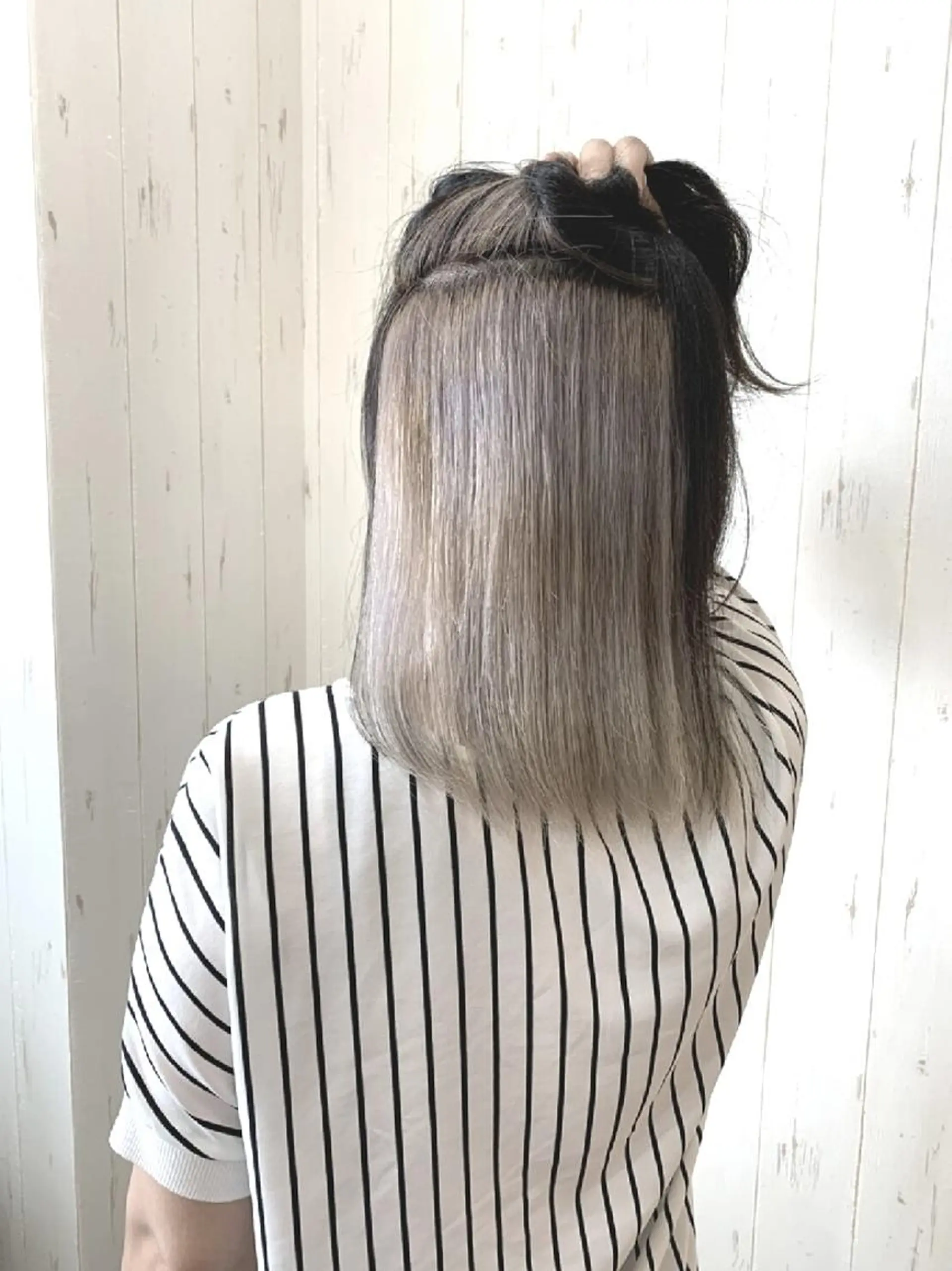 ミディアム カラー ヘアカラー&縮毛矯正 STAR☆RIVERのヘアスタイル