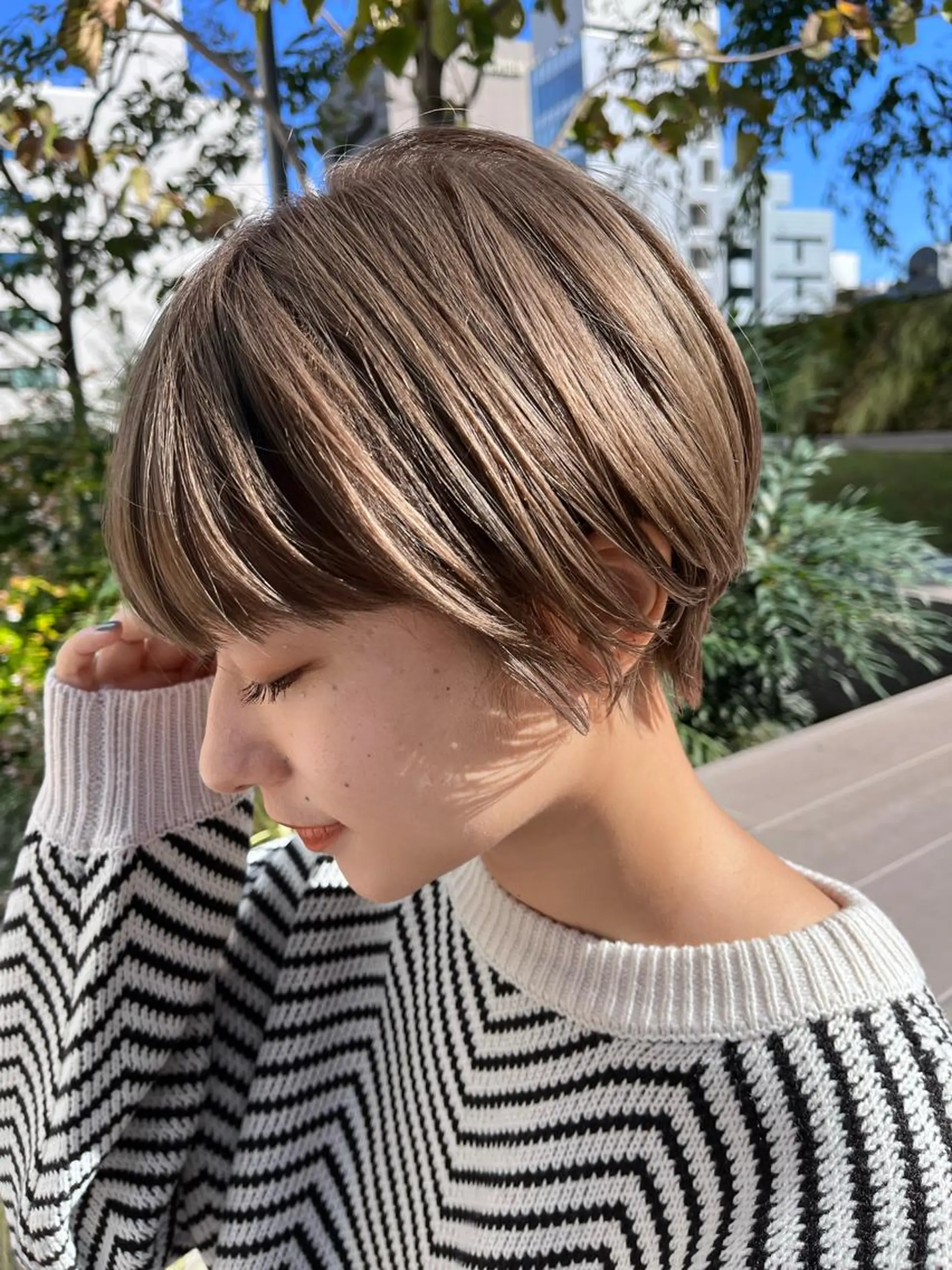 ショート カラー パーマ ヘアアレンジ ✨艶髪✨ 奈須晴香のヘアスタイル