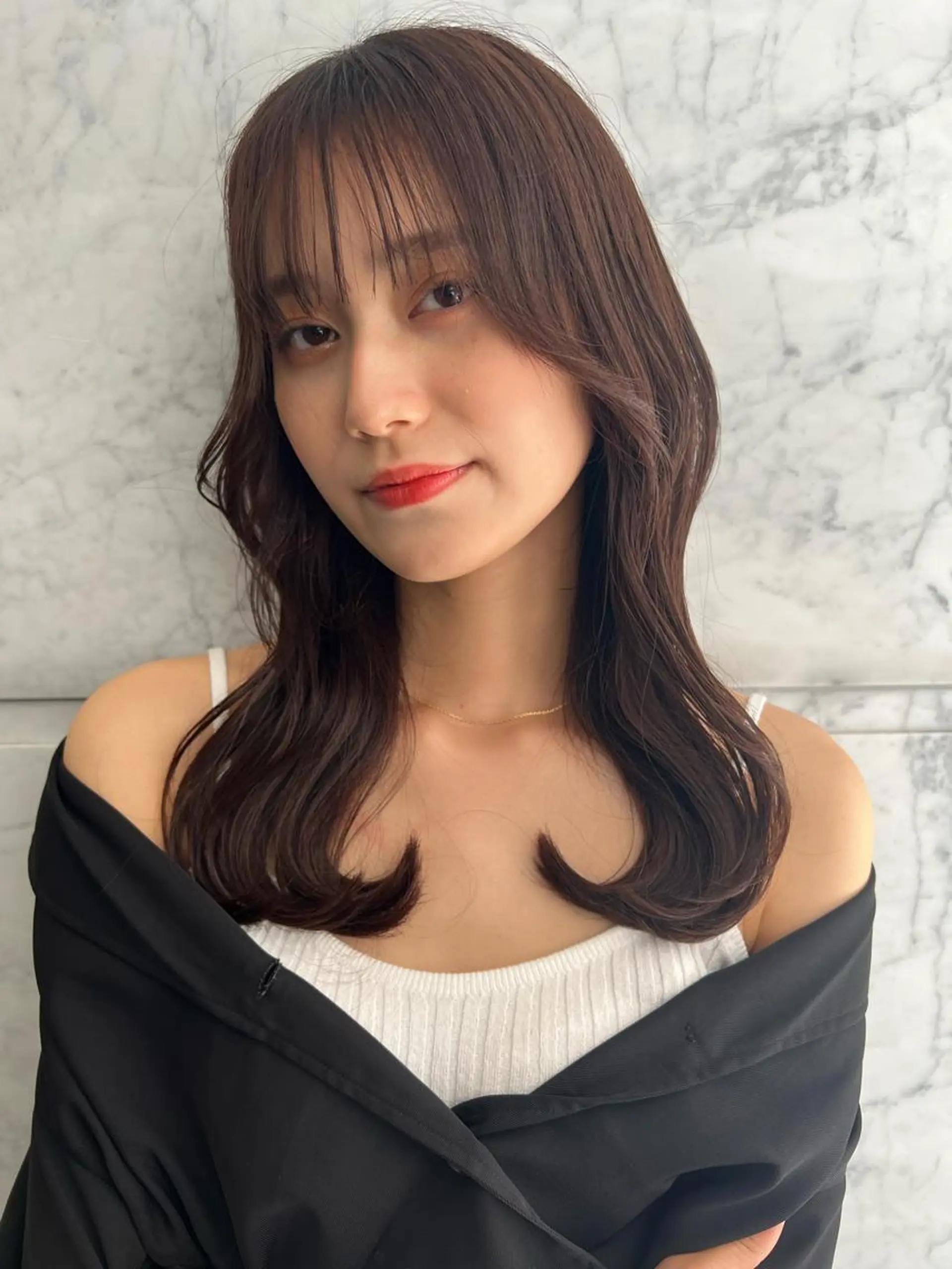 ロング カラー インナーカラー 顔周りカット 韓国風ヘア レイヤーカット カット ヘアカラー トリートメント 🍀小川大輔🍀 ボブ/ブリーチ🥇のヘアスタイル