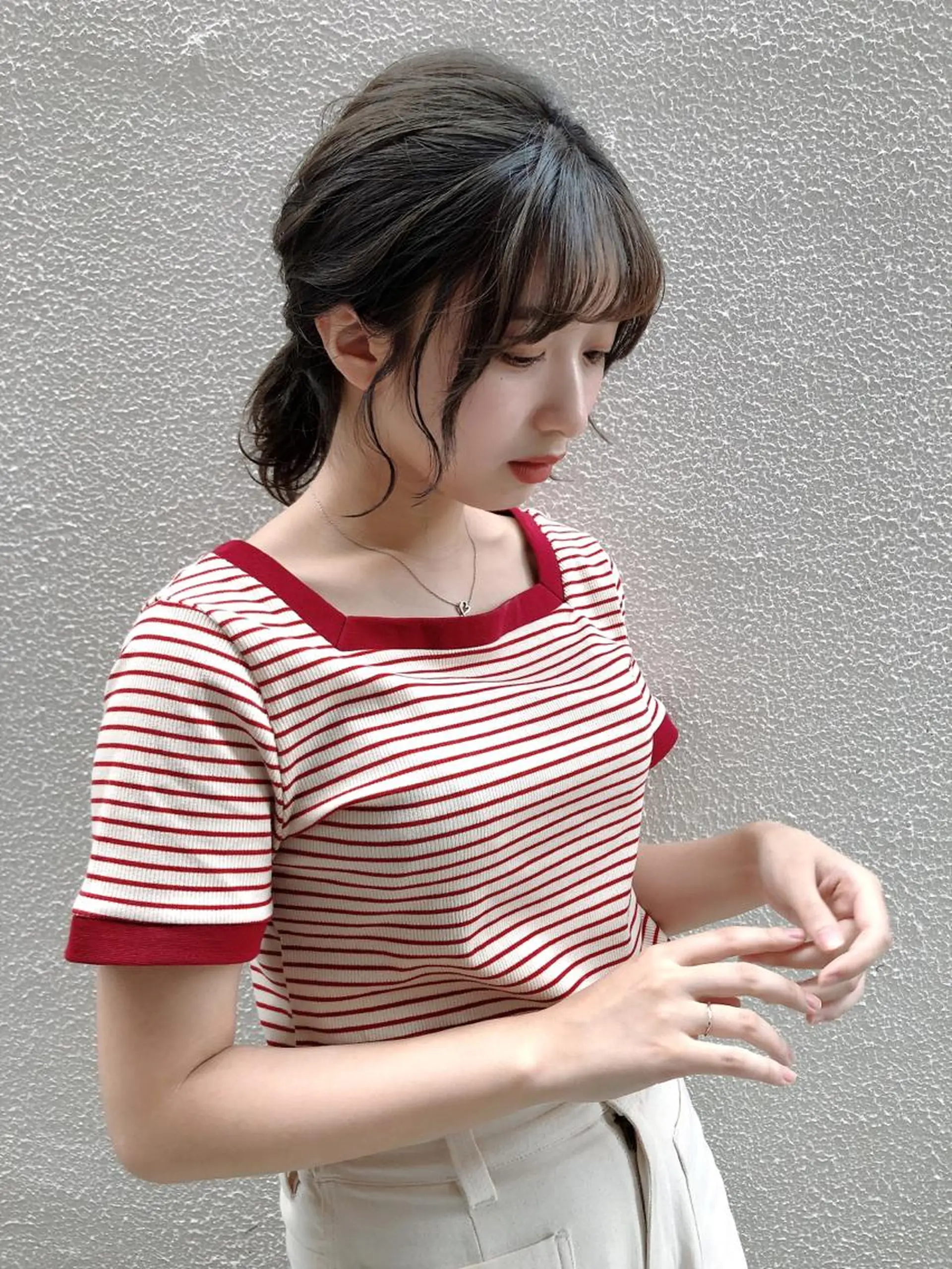 ミディアム 店長/mao/ 前髪/顔周りカットのヘアスタイル