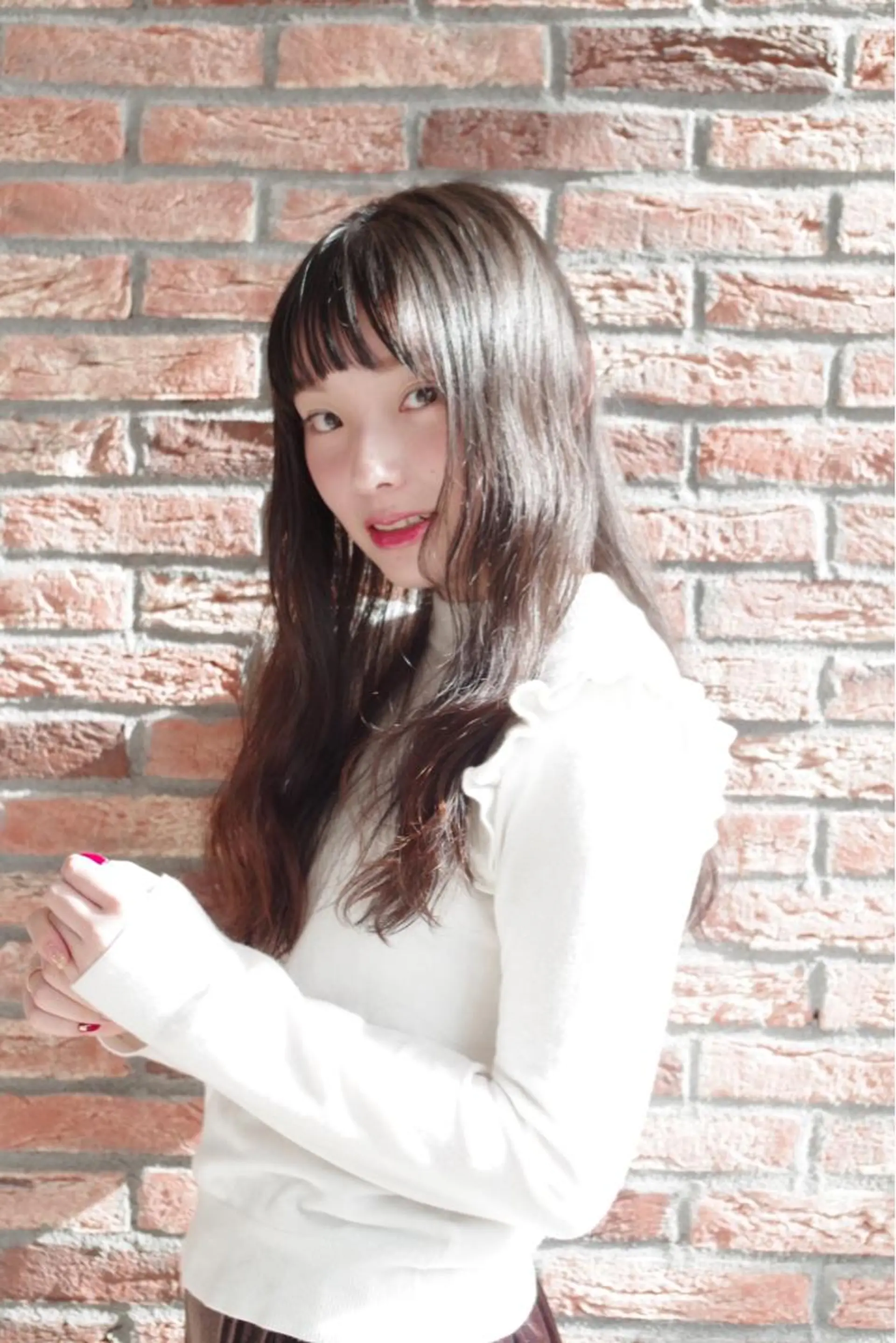 ロング カラー パーマ ロング 井上 佳奈のヘアスタイル