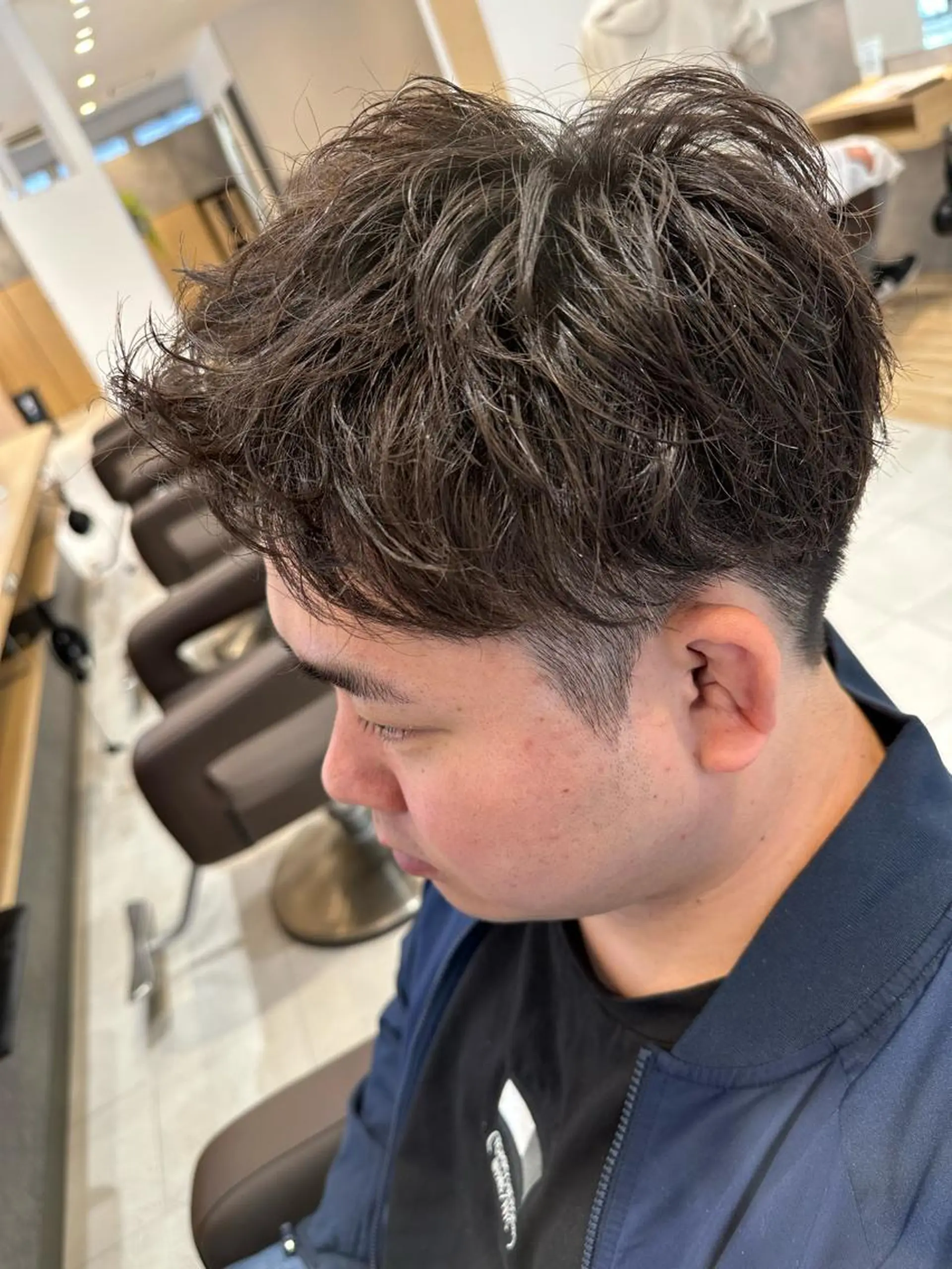 ショート パーマ メンズ フェードカット メンズパーマ 波巻きパーマ スパイラルパーマ カット パーマ トリートメント ヘッドスパ ヘアセット 💈メンズ特化 美容師サキ💈のヘアスタイル