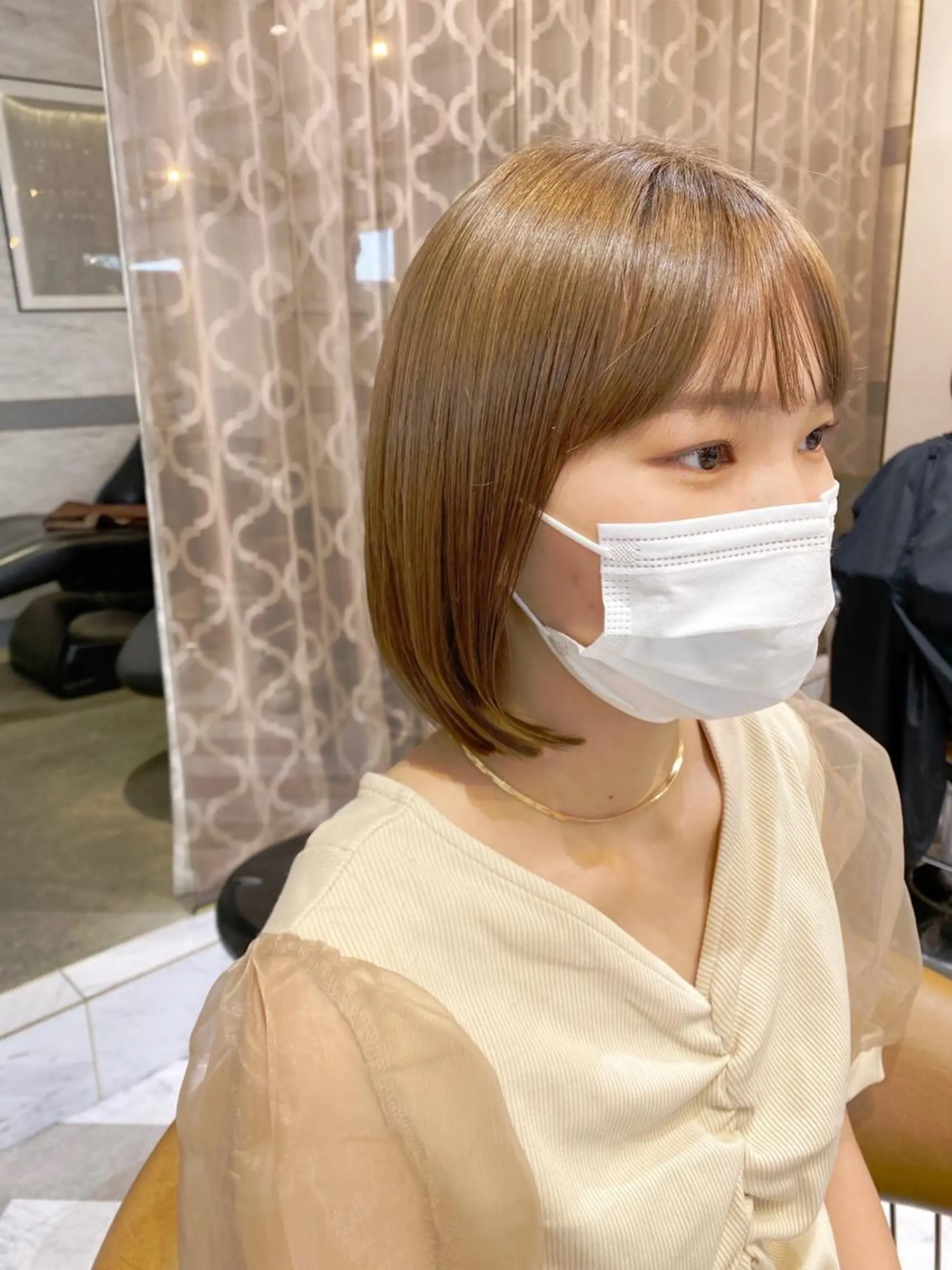 ショート ヘアカラー トリートメント レイヤーカット /透明感カラー西田のヘアスタイル