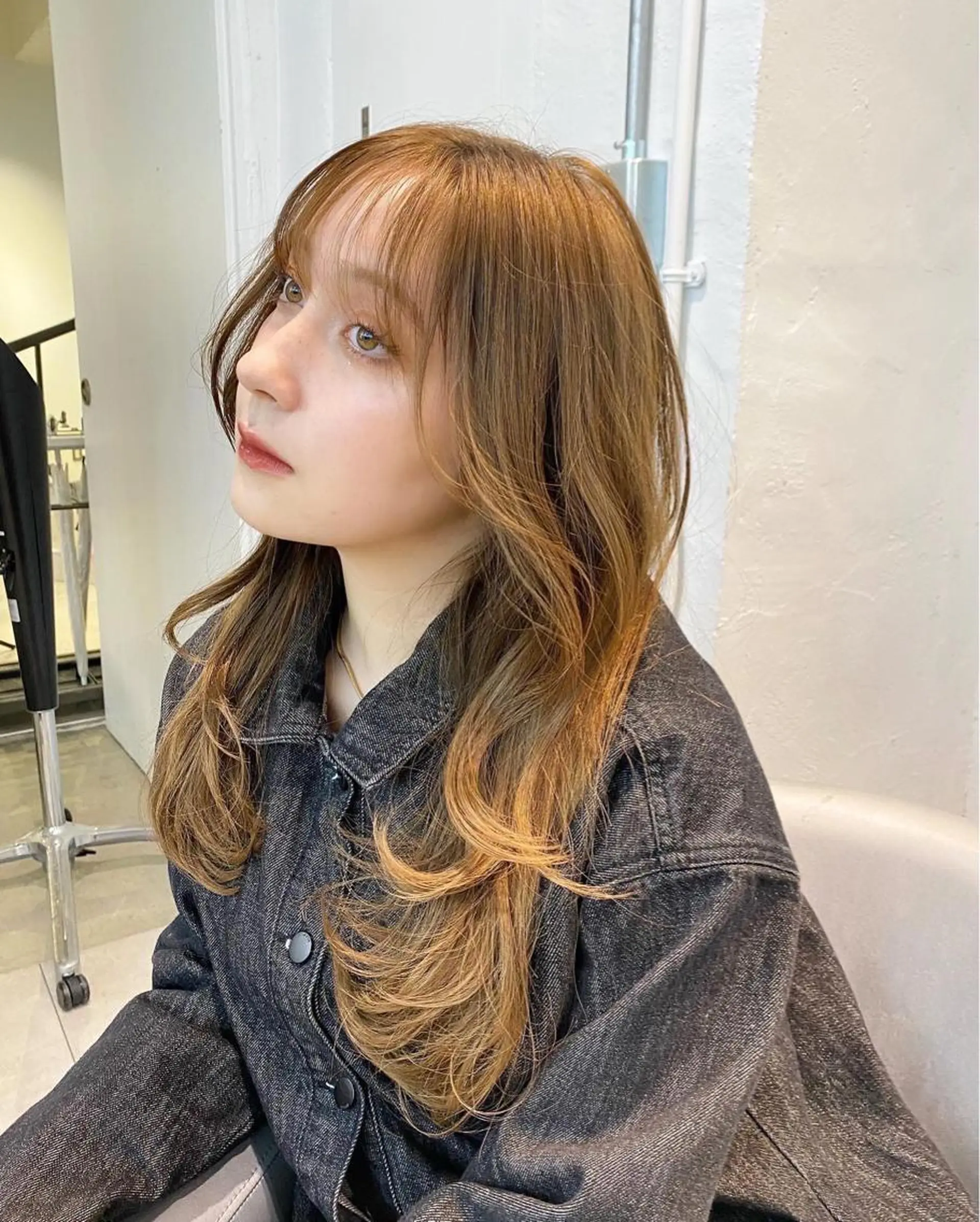 ロング カット レイヤーカット カノン🩷のヘアスタイル
