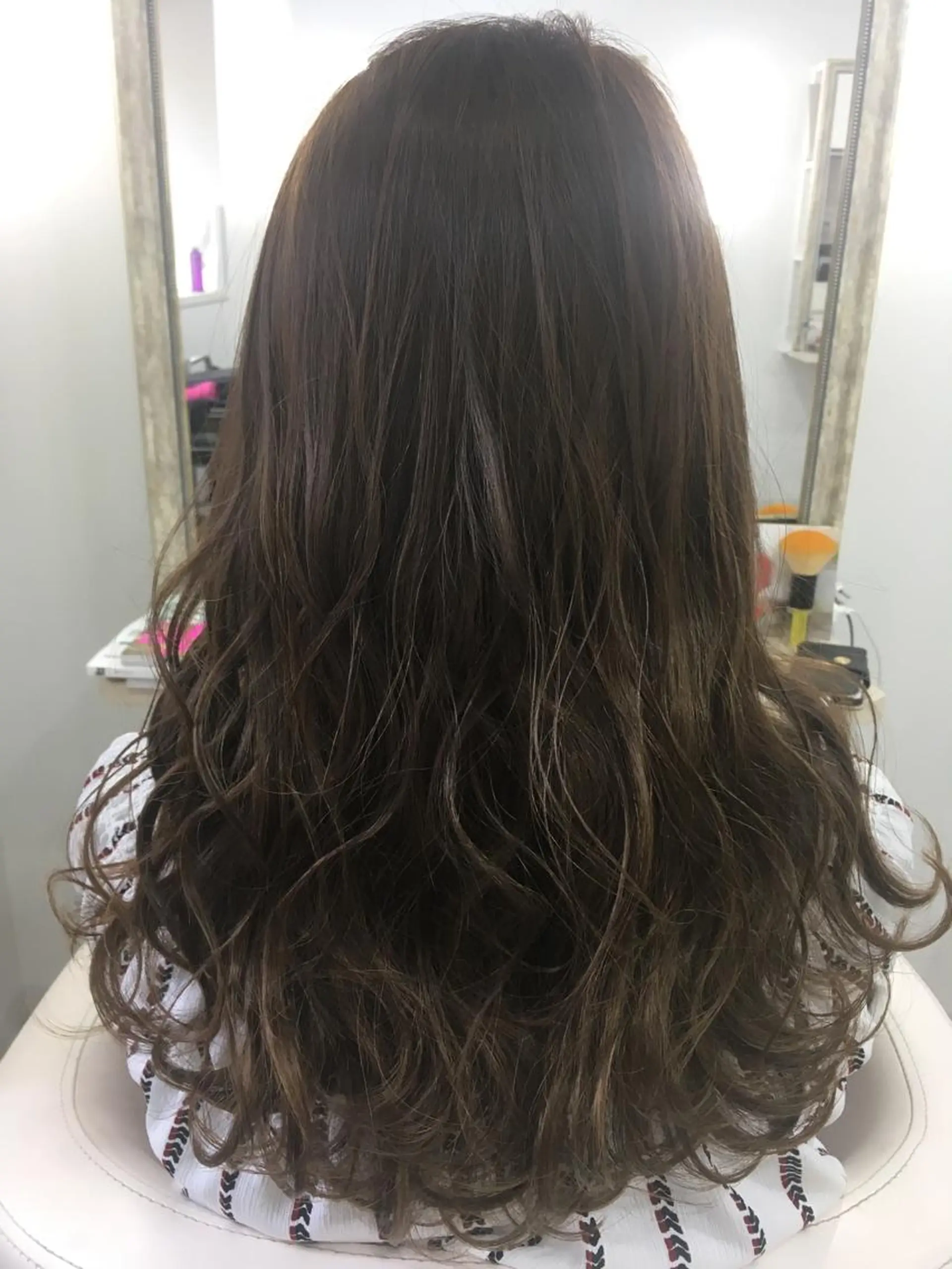 セミロング カラー 髪質改善 中川　翔のヘアスタイル