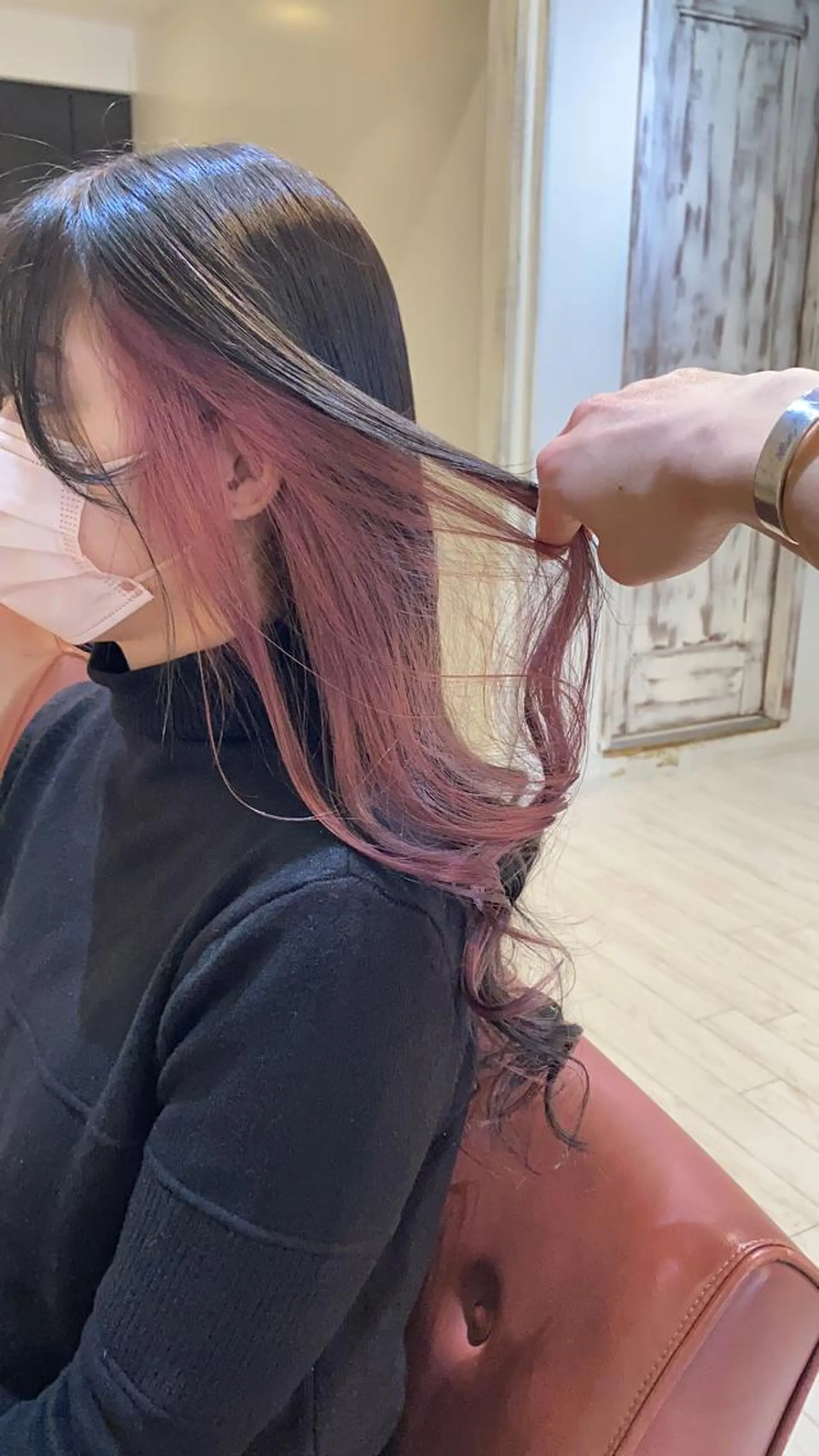 セミロング カラー ブリーチ koheiのヘアスタイル