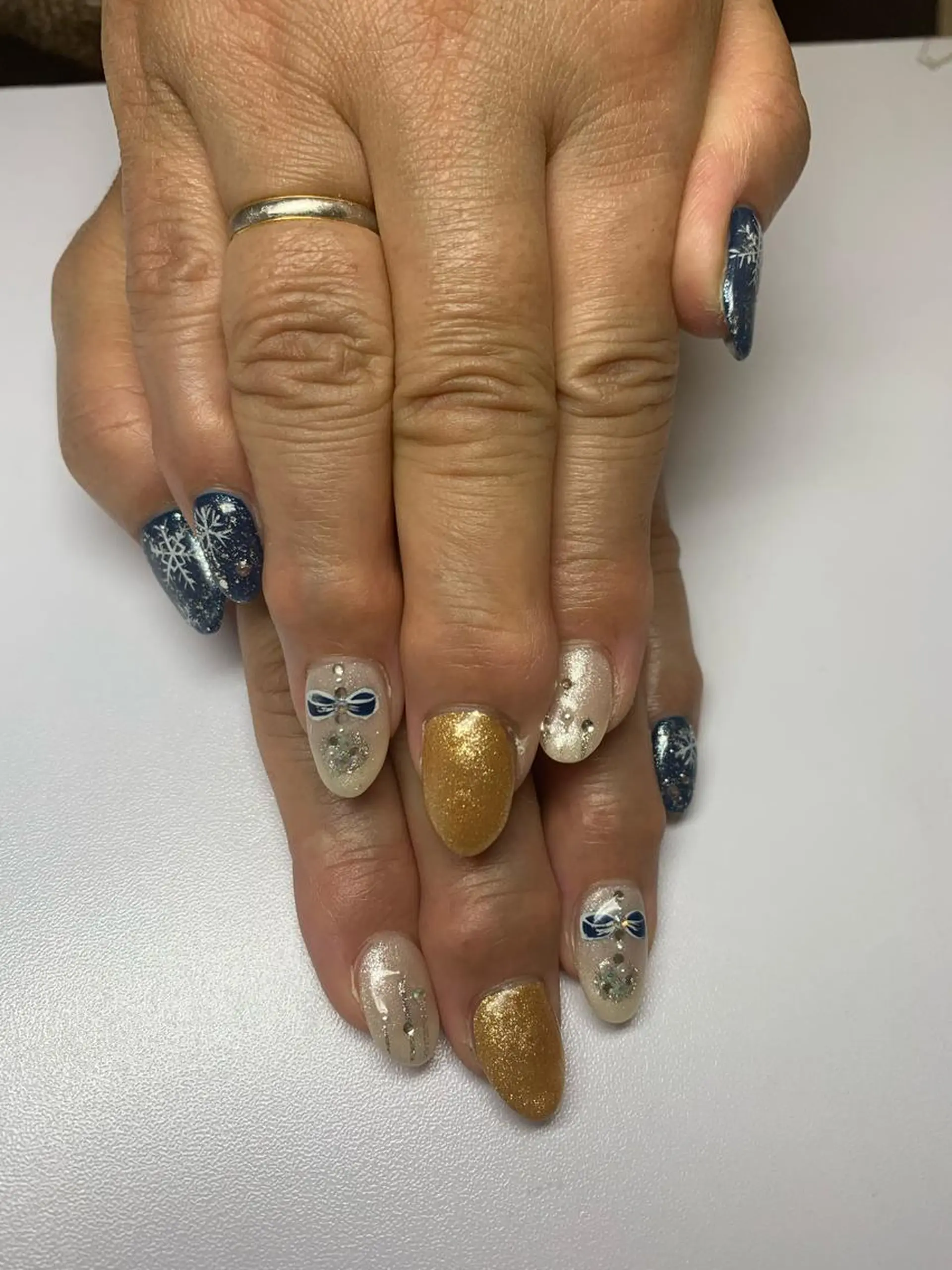 ネイル 冬ネイル クリスマス nail salon Rubino所属・中野 志保のネイルデザイン