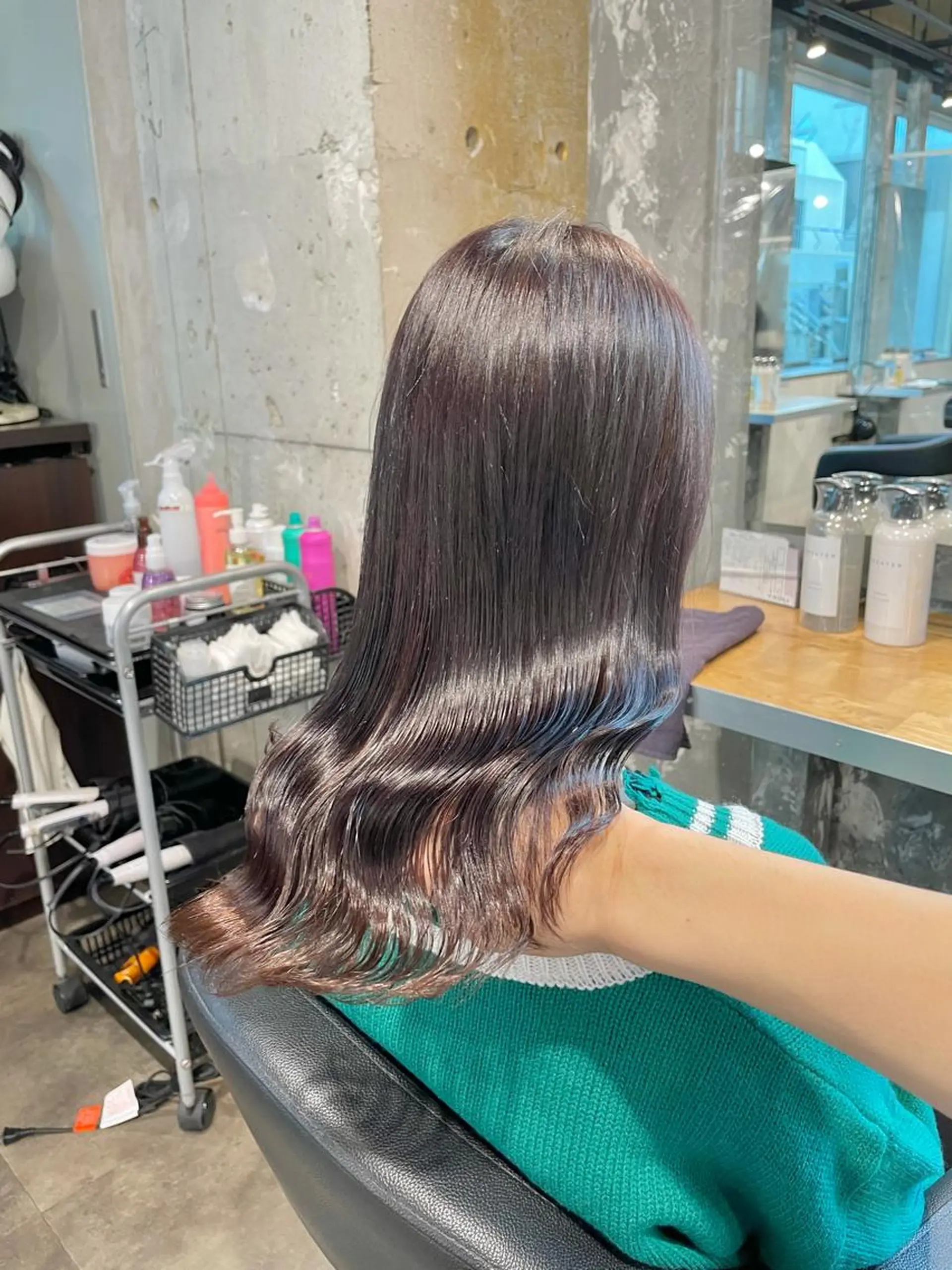 ミディアム カラー ヘアカラー ヘッドスパ ヘアセット ベージュカラー💖 やすひろのヘアスタイル