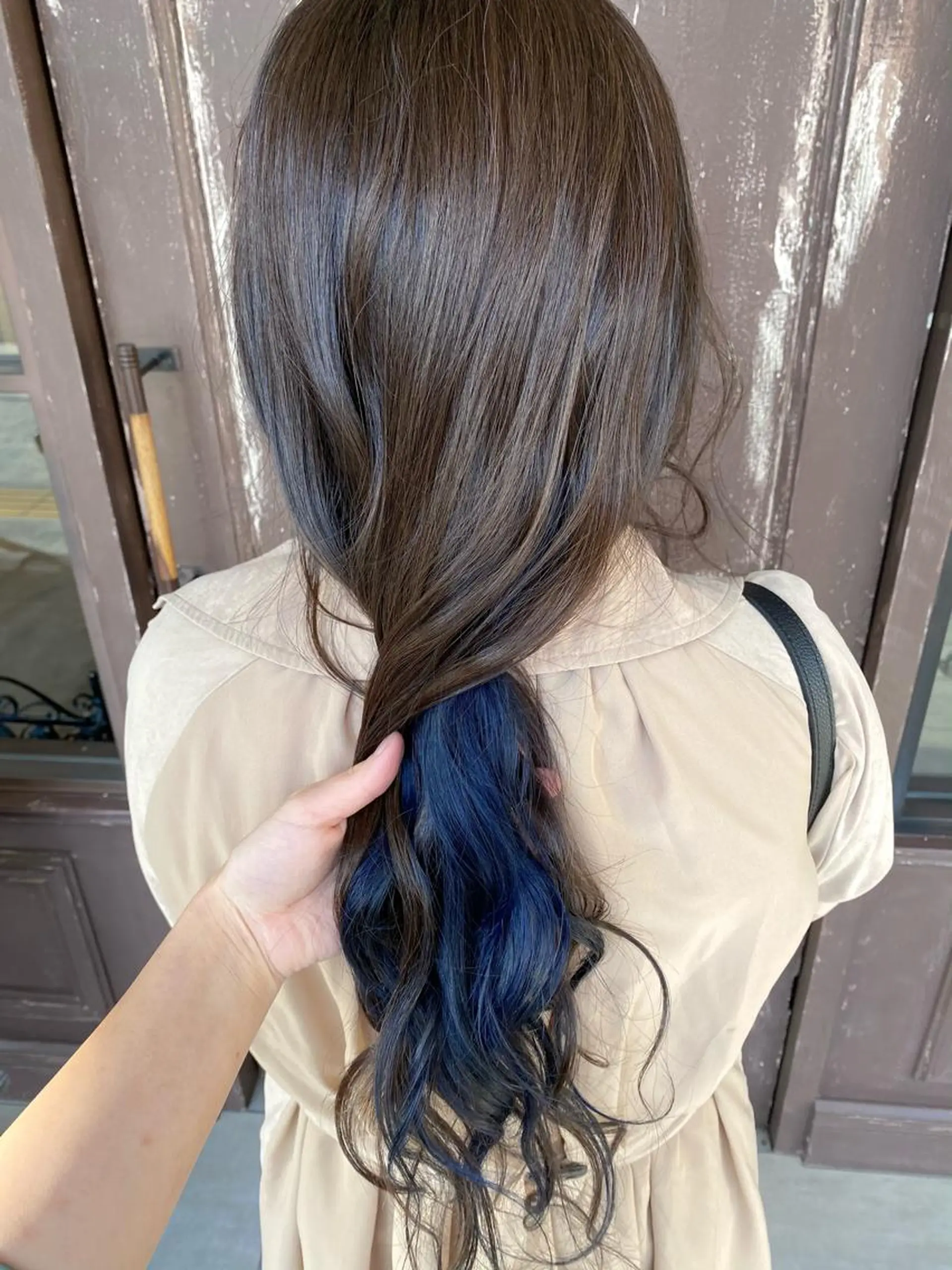 ロング カラー ブルーカラー ヘアカラー 川越 輝梨奈のヘアスタイル