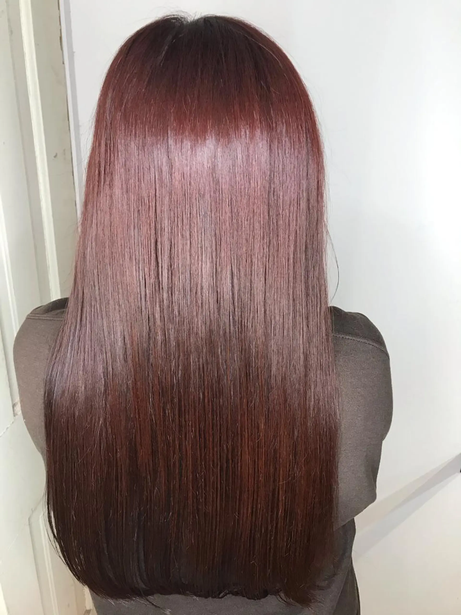 セミロング 縮毛矯正 上西 高志のヘアスタイル