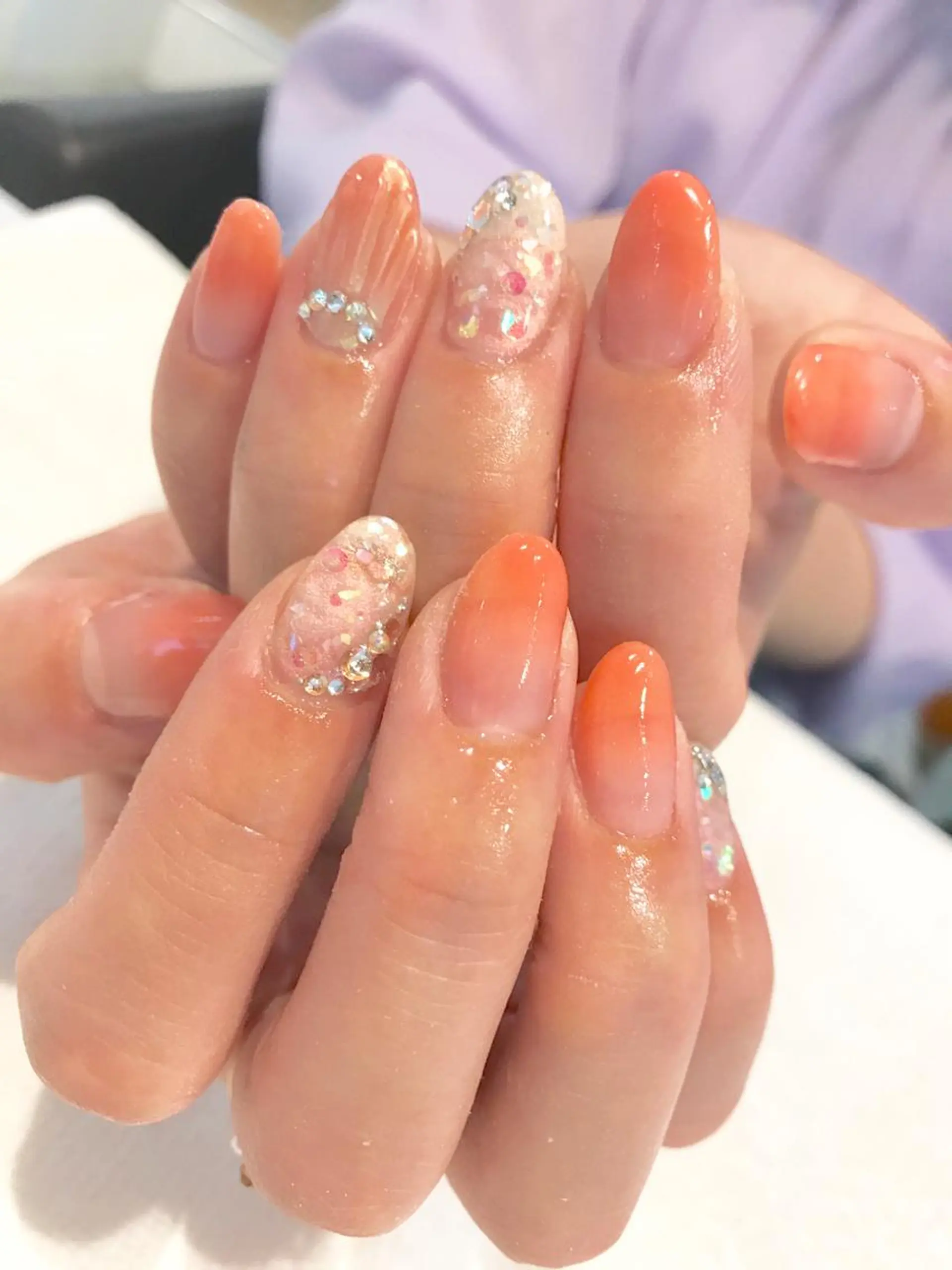 ネイル オレンジ NARUMI HYODOのネイルデザイン