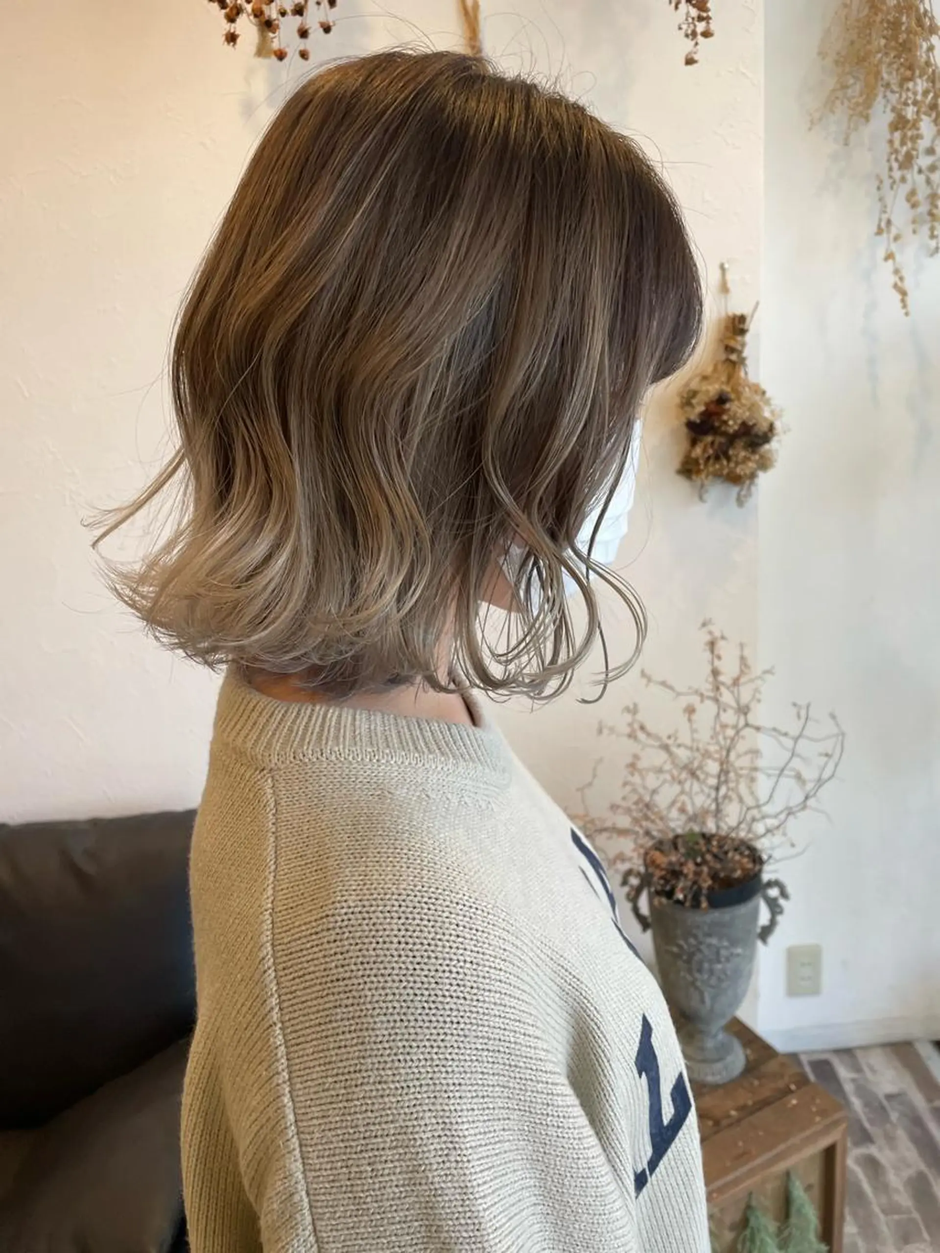 ミディアム カラー バレイヤージュ レイヤーカット ヘアカラー m ā l o.🌷 サカモトマイコのヘアスタイル