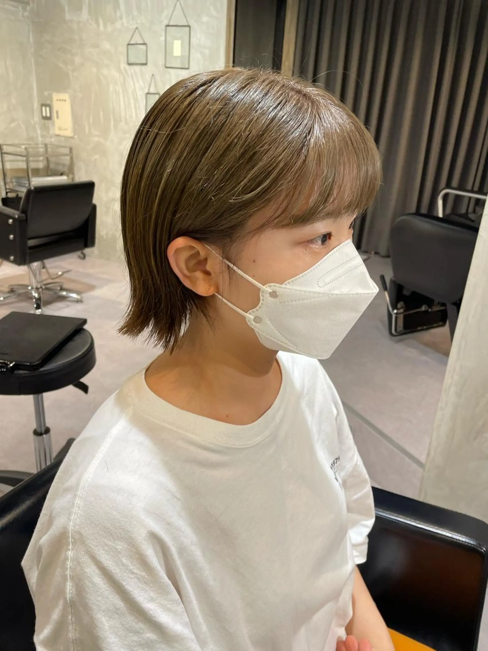 ミディアム カラー カット ヘアカラー ヤマモト マイのヘアスタイル