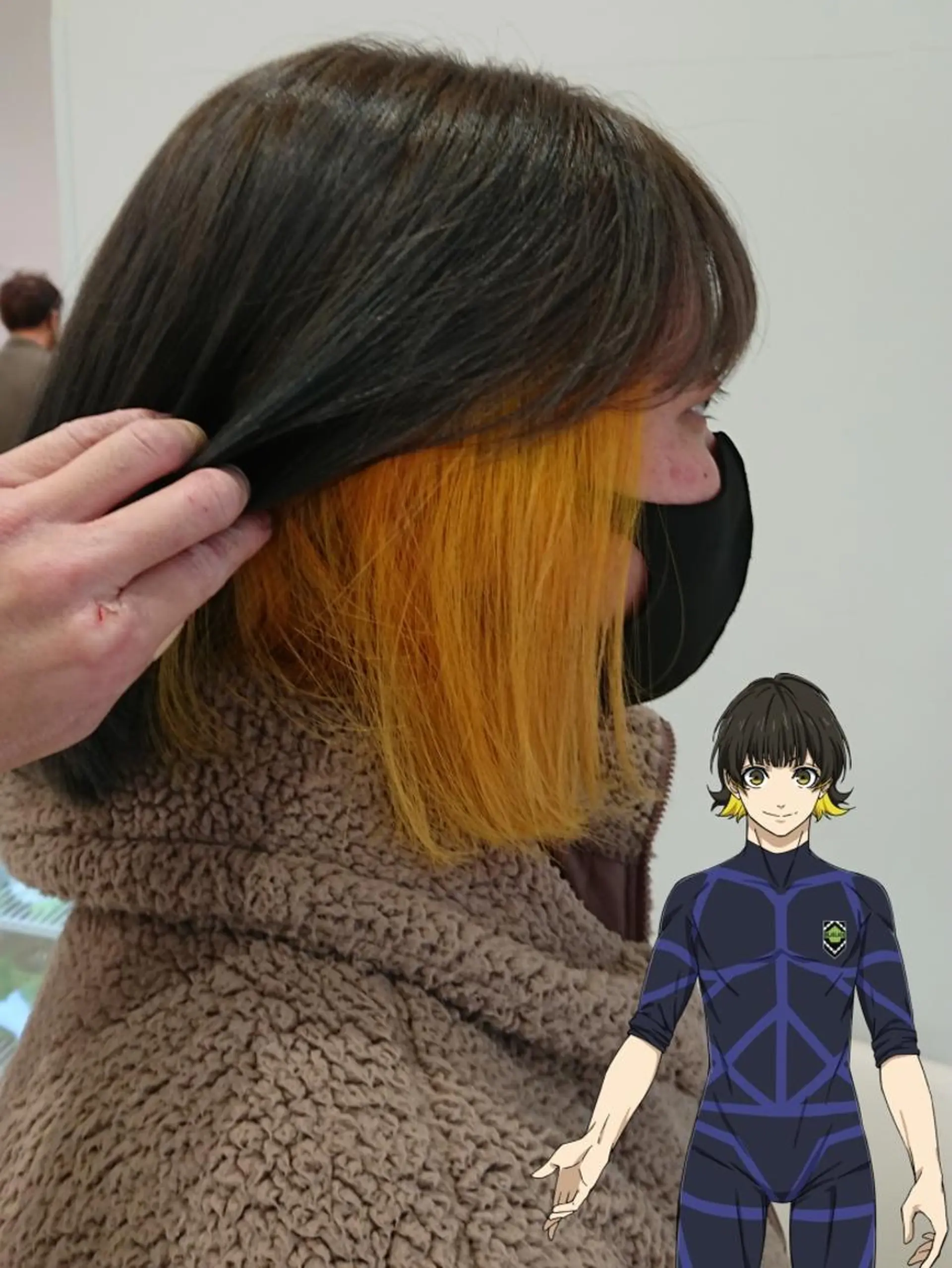 ショート カラー ブルーカラー インナーカラー イエローカラー あらげ 🌈推しカラー🌈ᵕのヘアスタイル