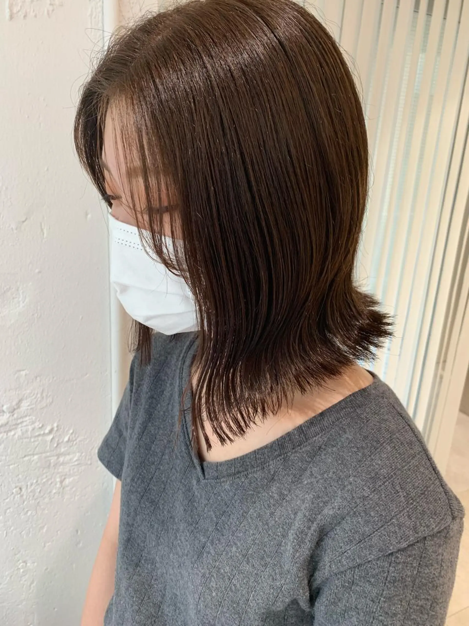 ミディアム カラー ヘアアレンジ 🫧透明感カラー/ ボブ/小笠原汐海🪽のヘアスタイル