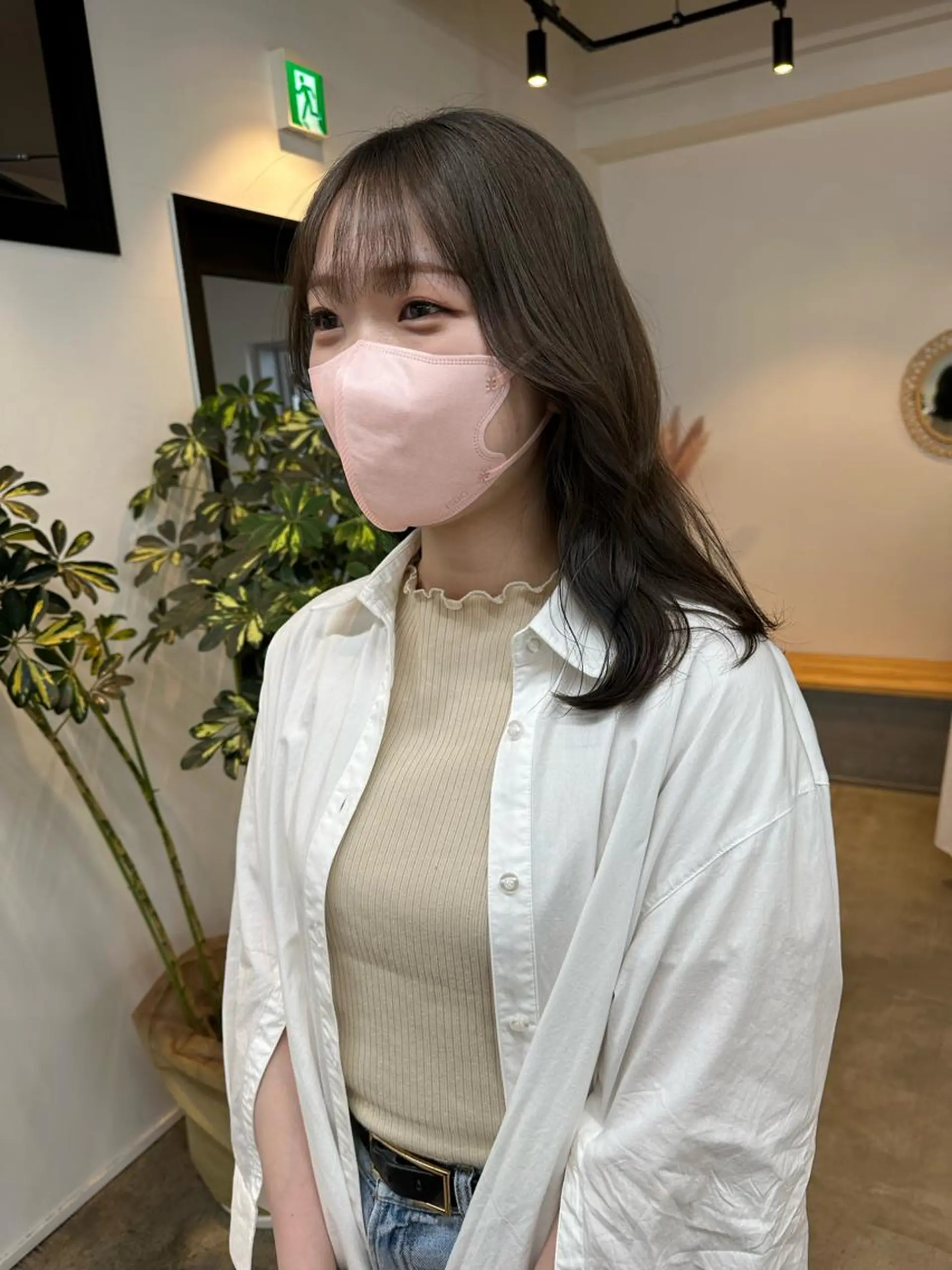 ミディアム カラー ヘアカラー トリートメント yuika .のヘアスタイル