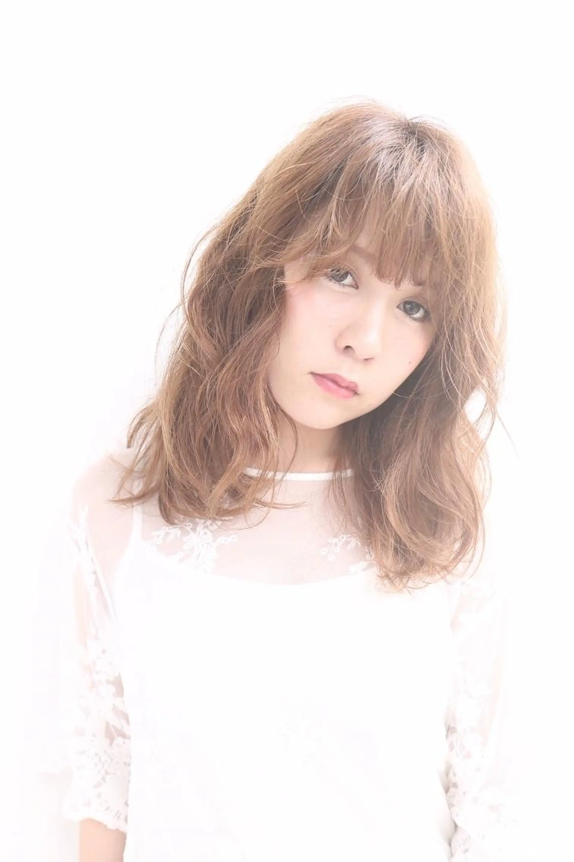 ミディアム カラー パーマ 山下 直人のヘアスタイル