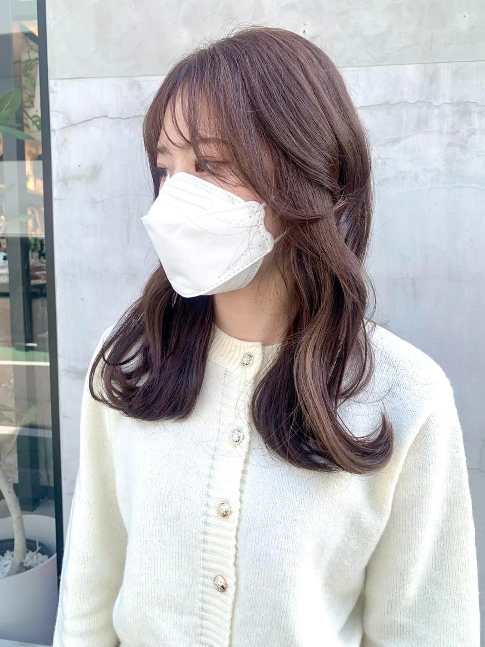 セミロング カラー ヘアアレンジ ヘアカラー トリートメント yuka .のヘアスタイル