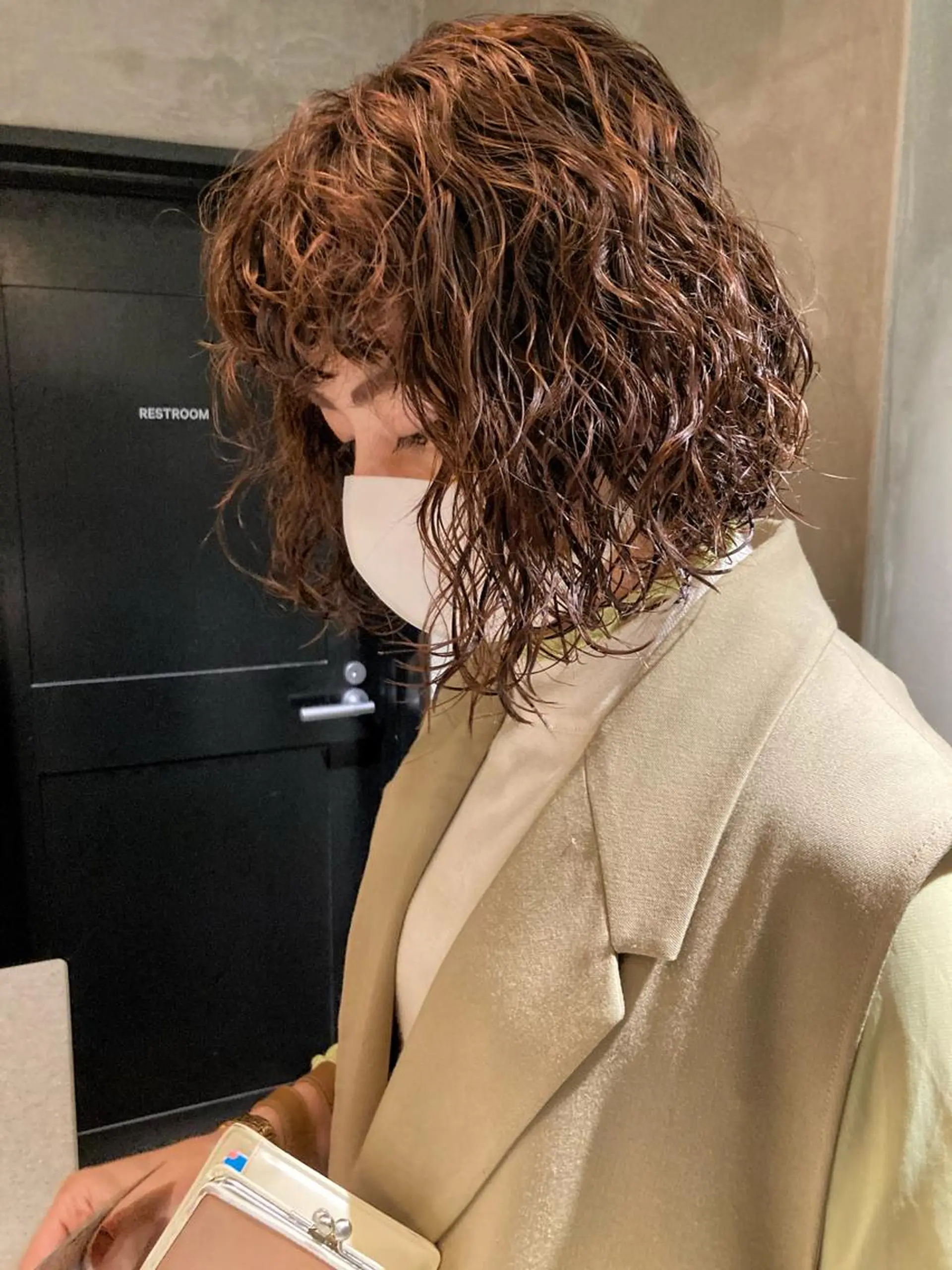 ミディアム パーマ 🛑柔らか透明感 カラー🛑大谷のヘアスタイル