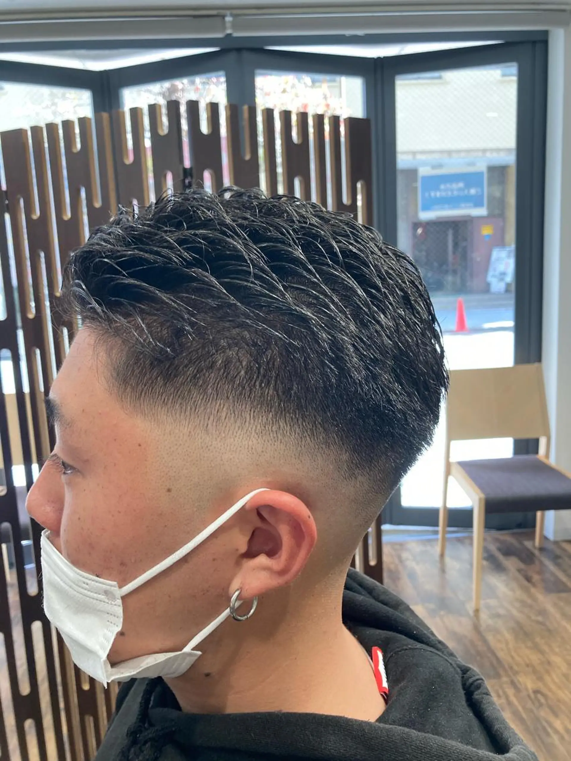 ショート メンズ フェードカット 髪質改善/縮毛矯正/ 超高濃度水素ケアのヘアスタイル