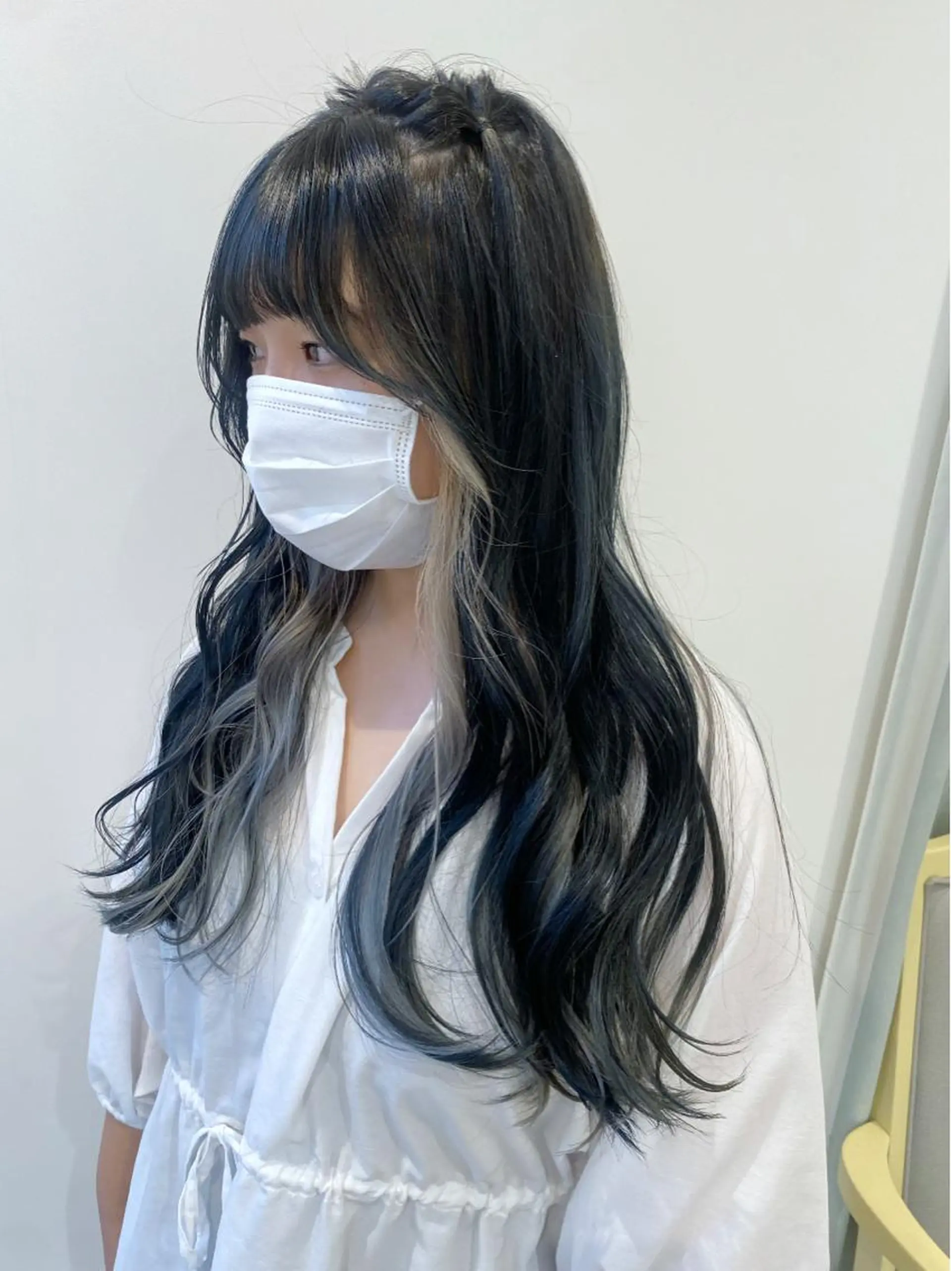 ロング カラー カット ヘアカラー 小顔レイヤー/ ベージュ🤍Rieのヘアスタイル