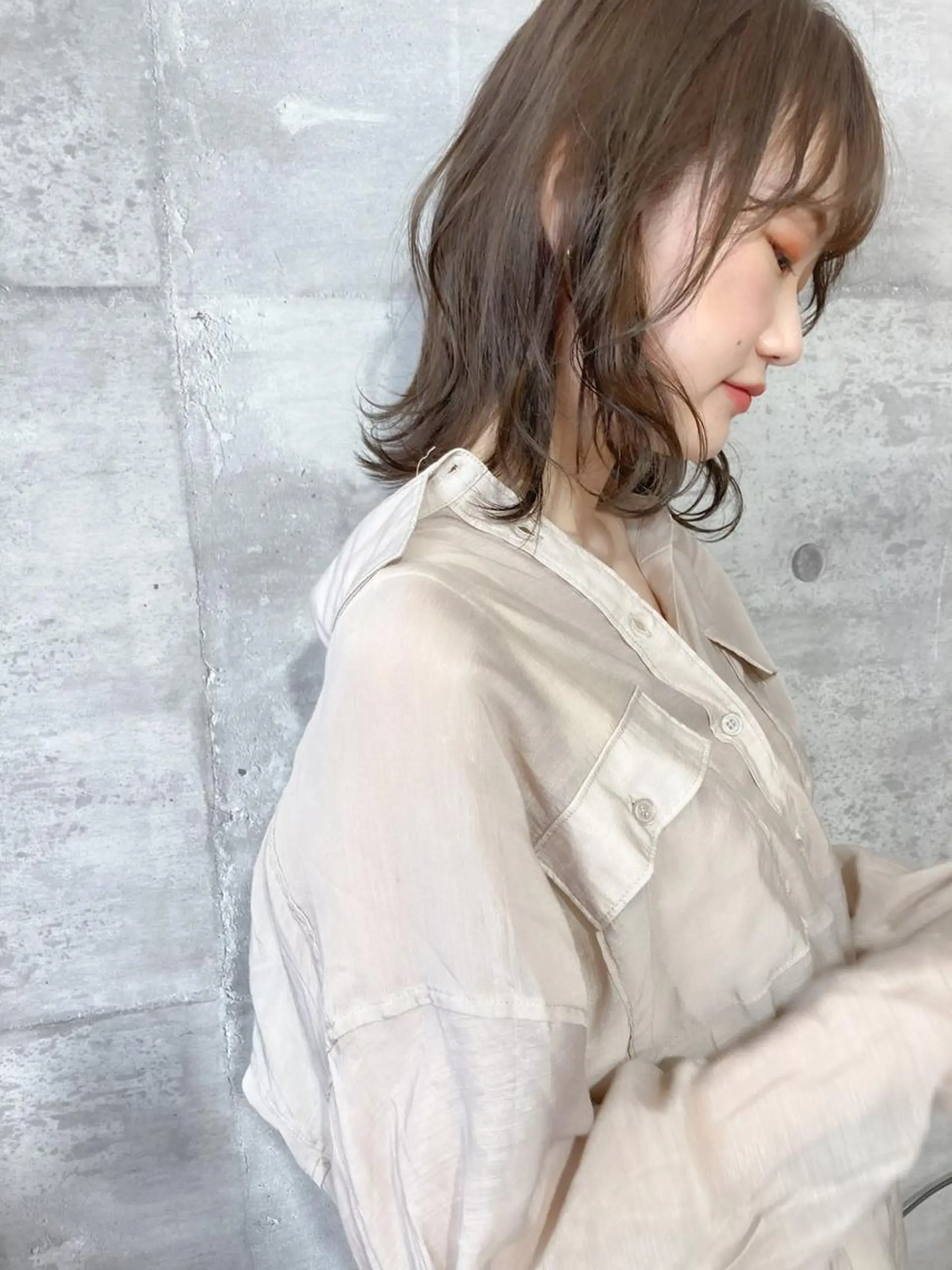 ミディアム カラー ベージュカラー 小木曽智美 /ボブ/ショートのヘアスタイル