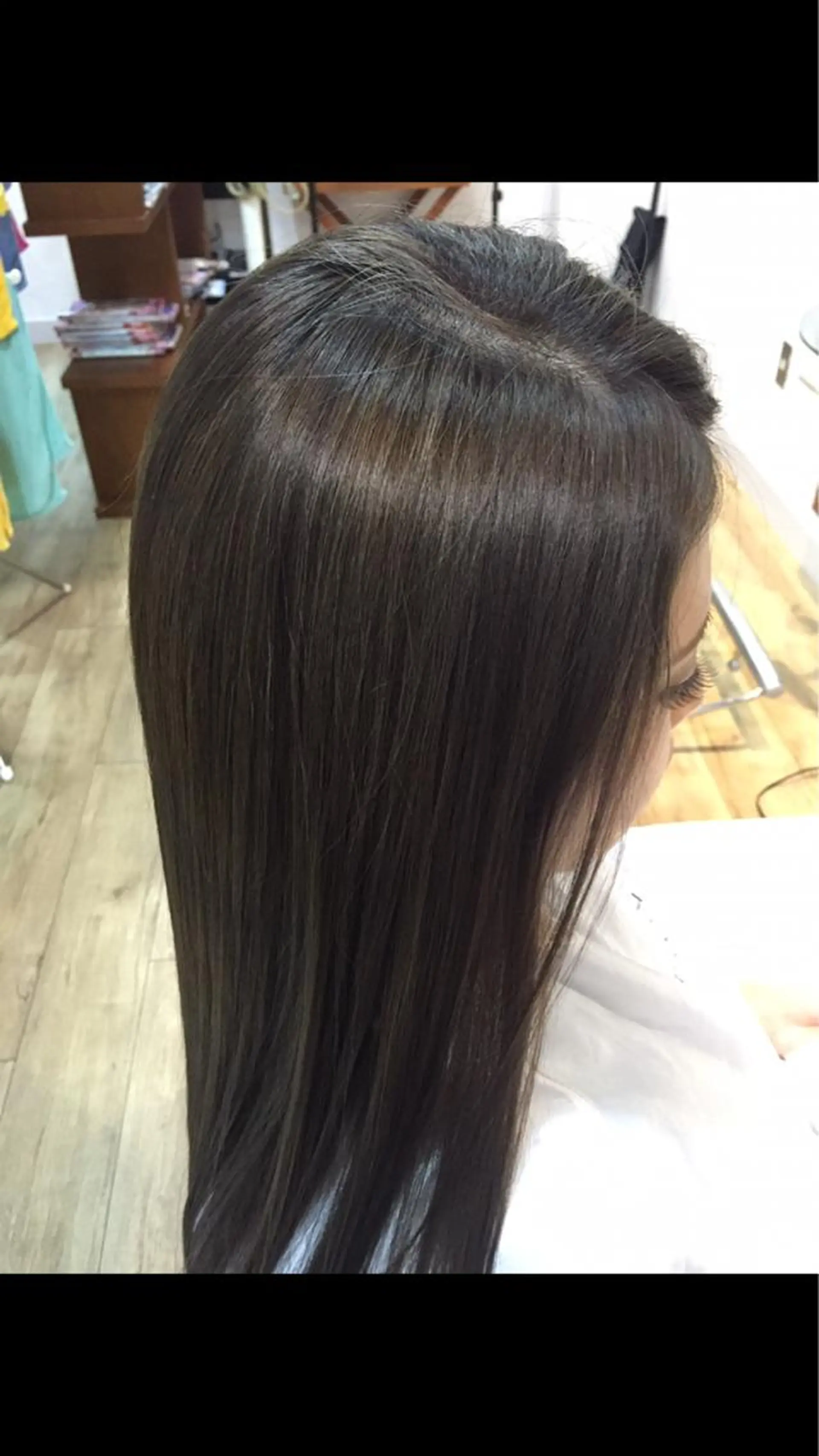 セミロング カラー ヘアアレンジ アッシュ アッシュグレー ハットリ /北習志野のヘアスタイル