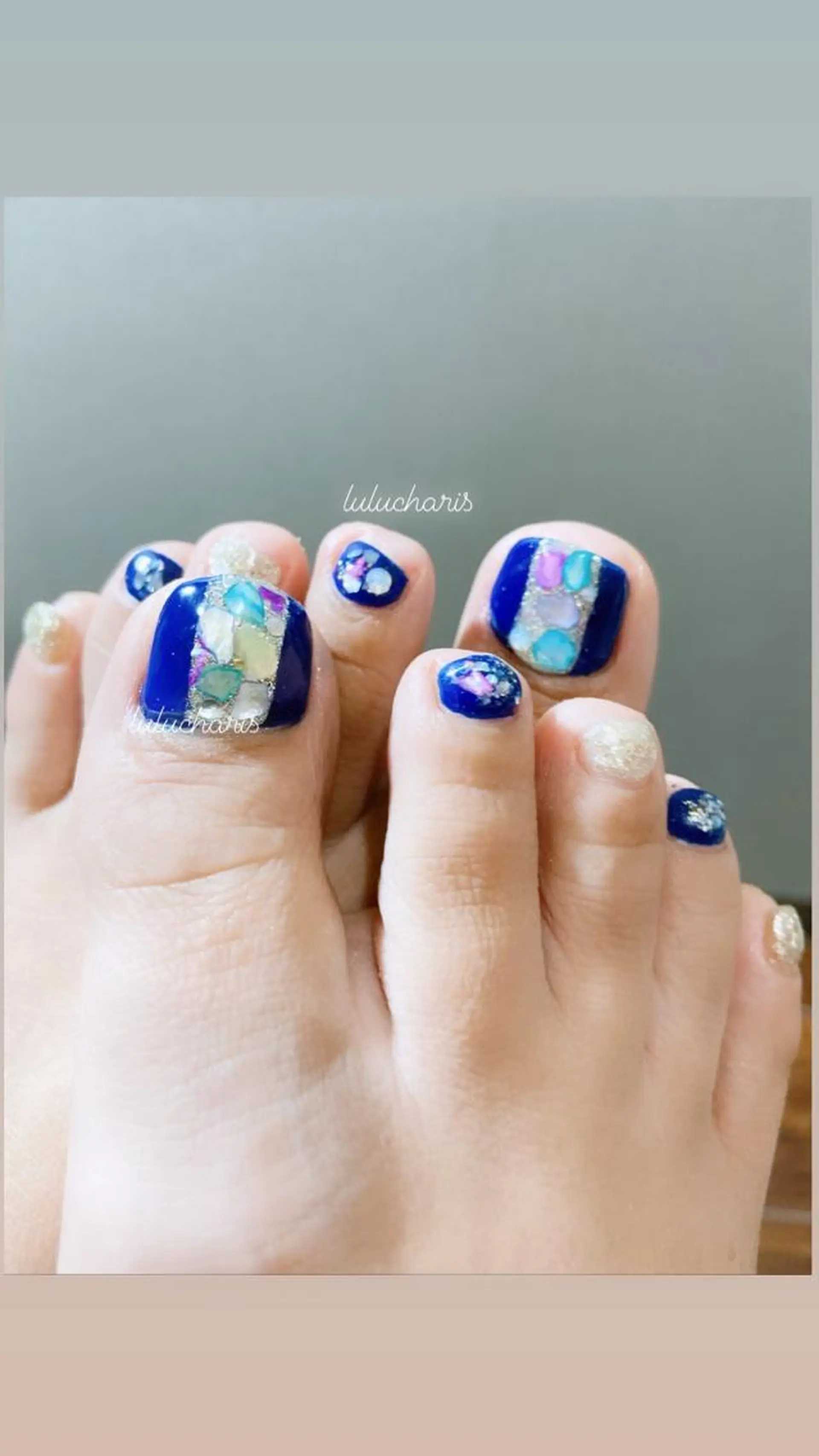ネイル フットネイル 持ち込み lulucharis nailのネイルデザイン